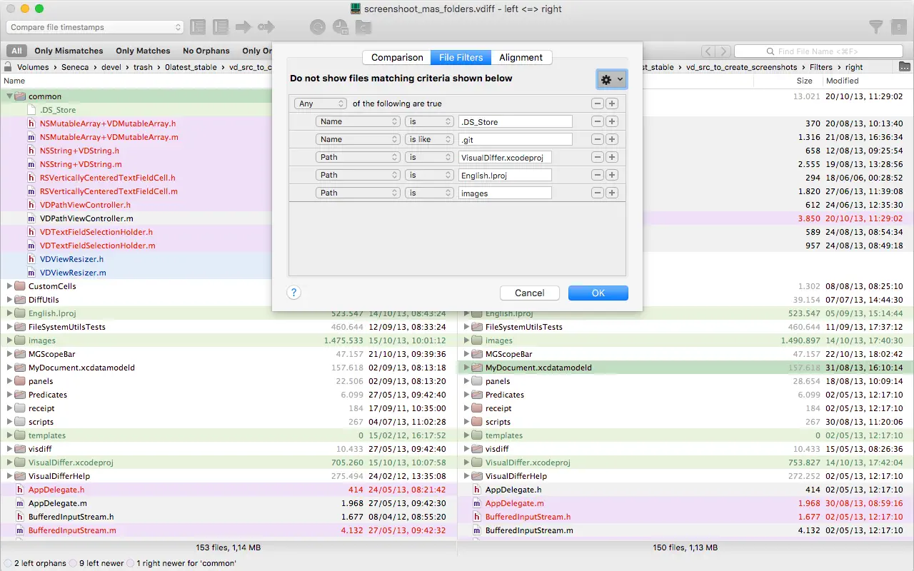 VisualDiffer for Mac v1.8.8 文件夹和文件比较工具-1