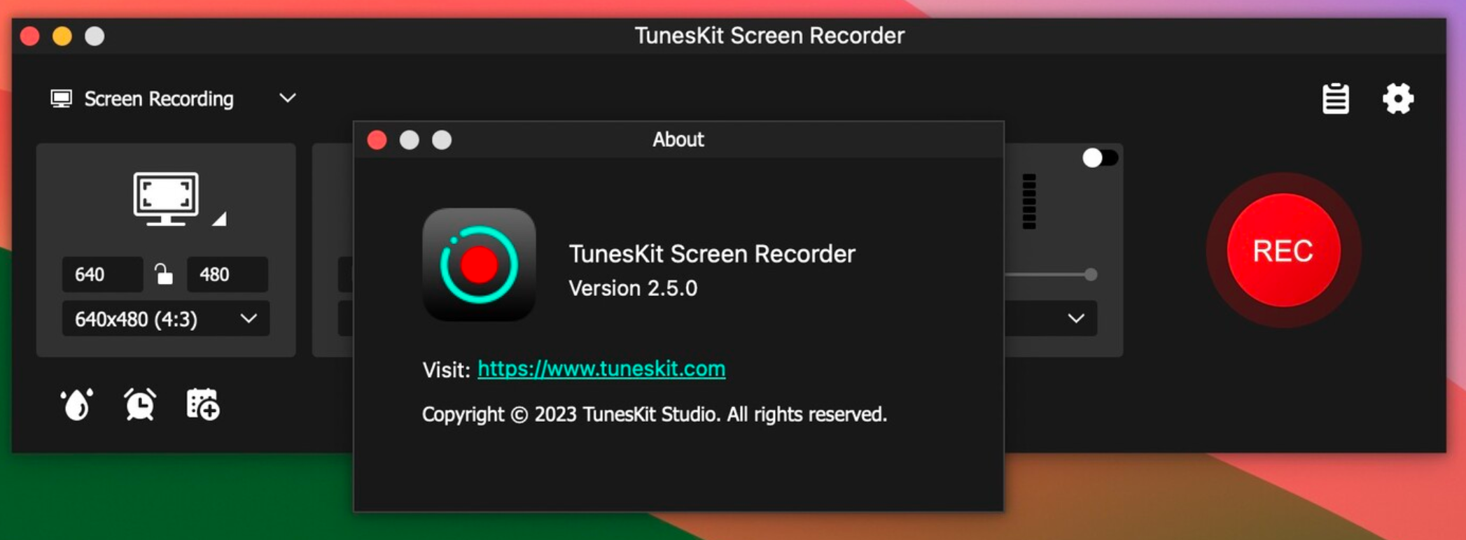 TunesKit Screen Recorder for Mac v2.5.0 屏幕录制工具-1