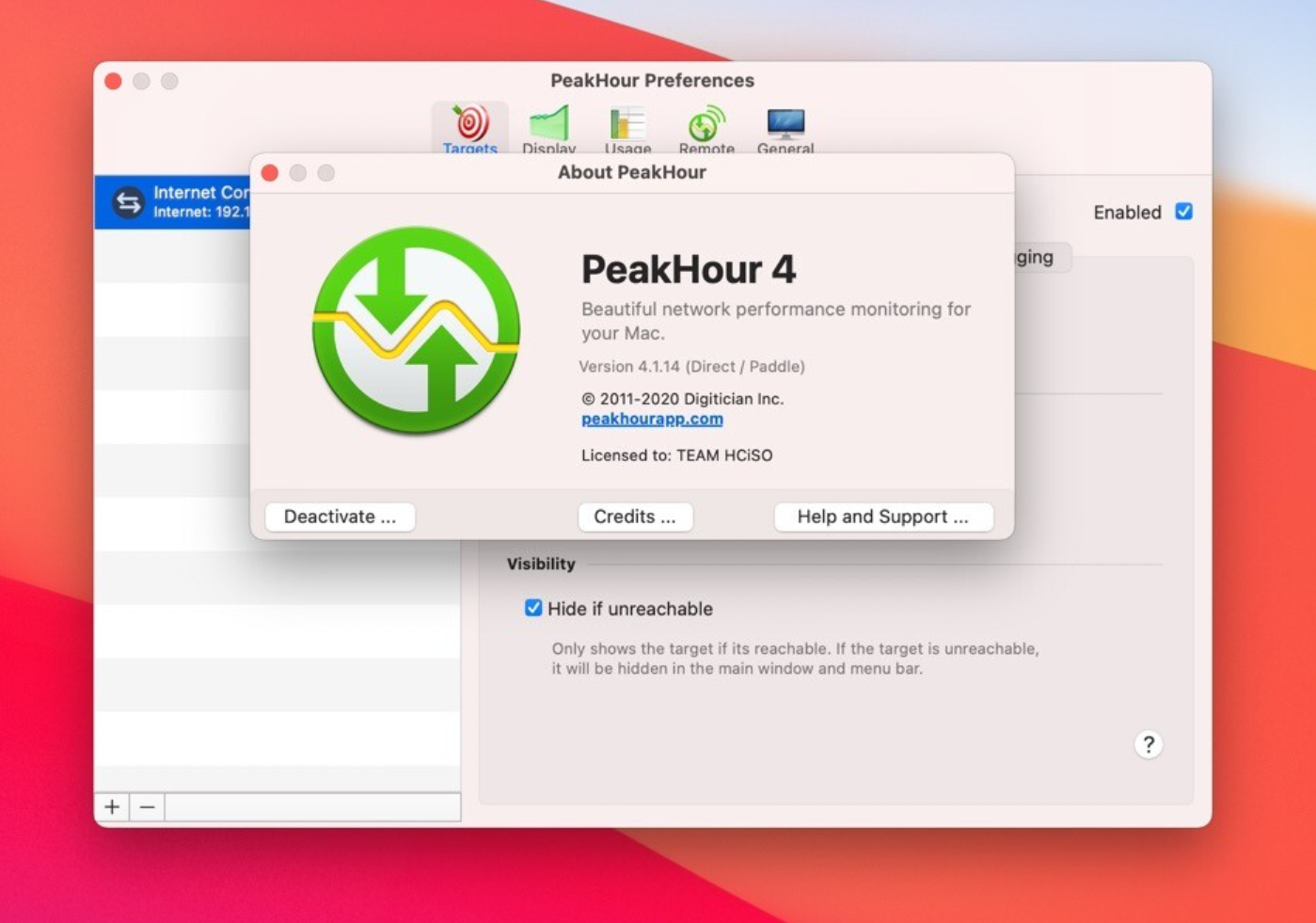 PeakHour 4 for Mac v4.1.14 网络流量监控工具-1