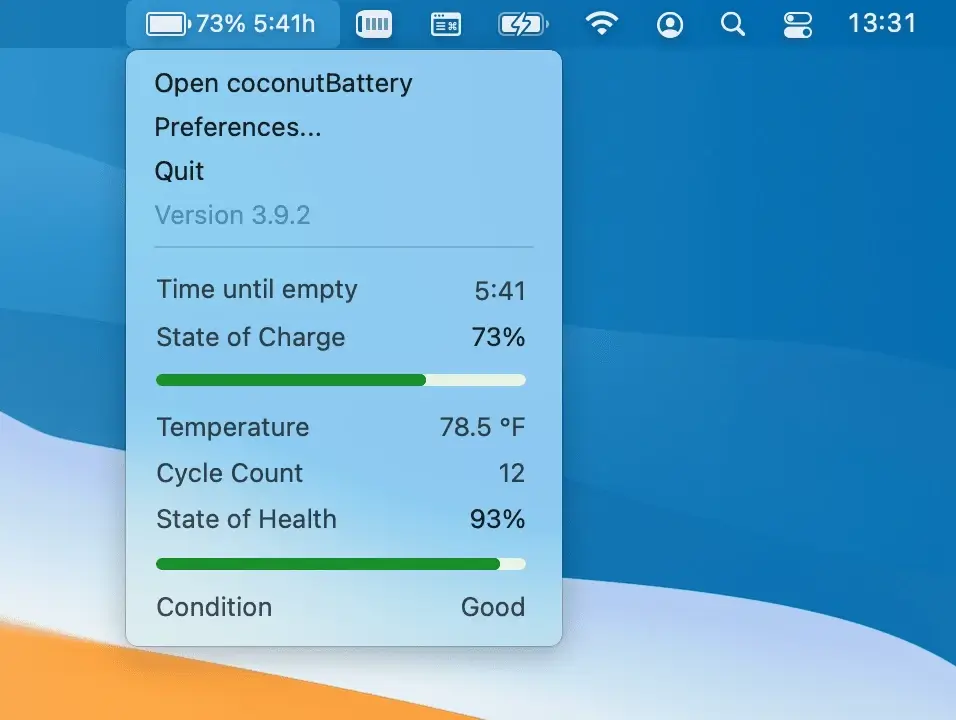 coconutBattery Plus for Mac v3.9.14 监测管理电池健康工具-1