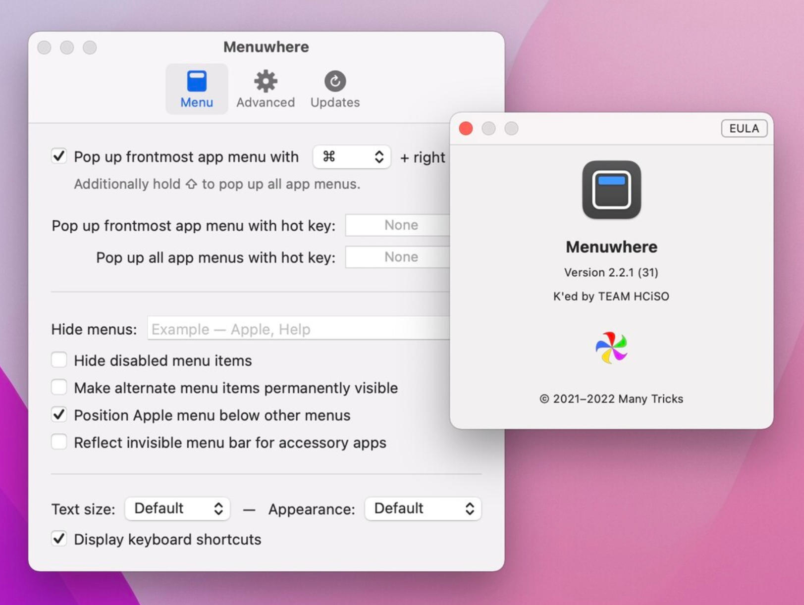 Menuwhere for Mac v2.2.1 菜单栏便捷工具-1