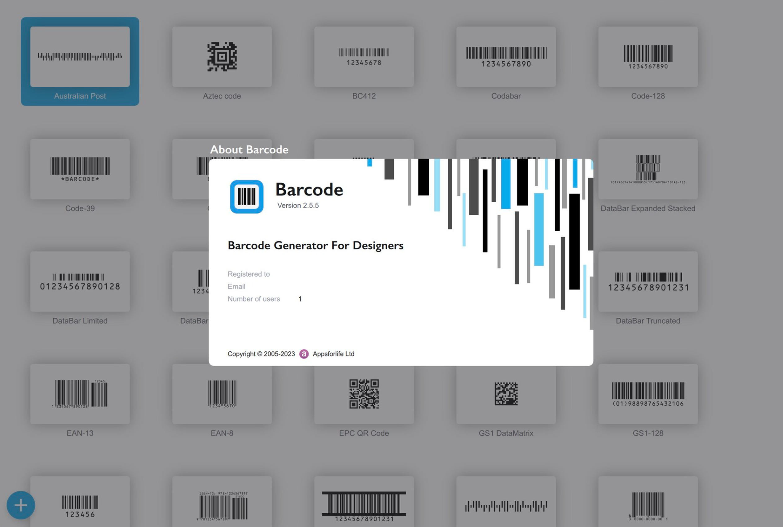 Barcode for Mac v2.5.5 二维码和条形码制作软件-1