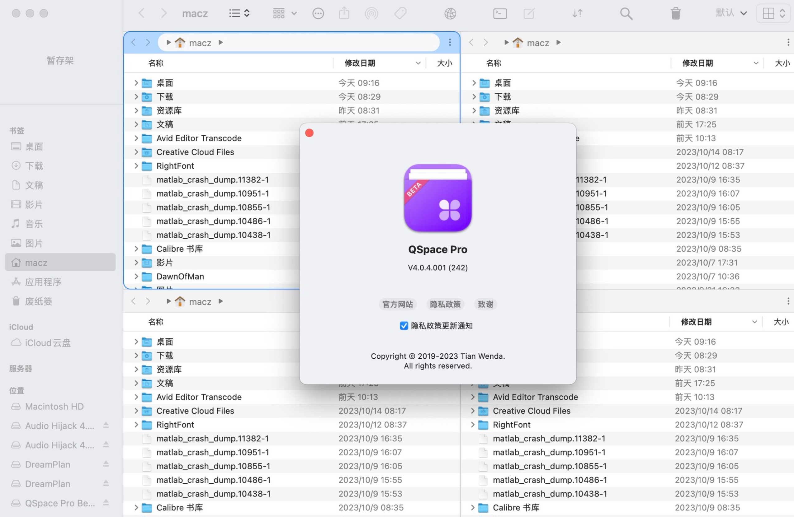 QSpace Pro for Mac v4.0.4.001 多面板文件管理器-1