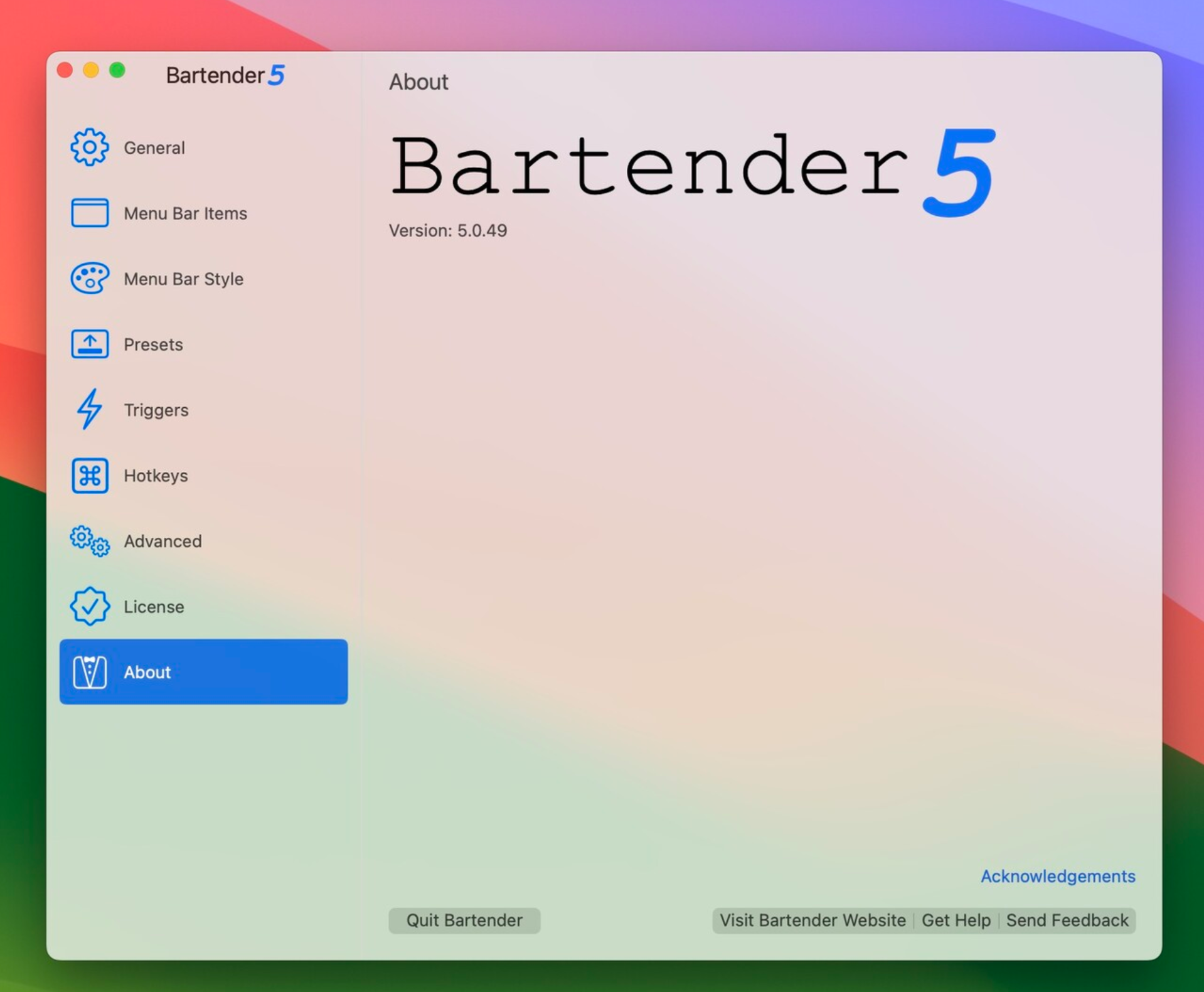 Bartender 5 for Mac v5.0.49 菜单栏图标管理软件-1