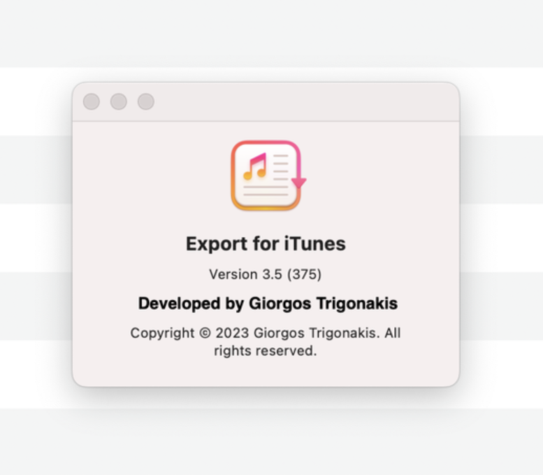 Export for iTunes for Mac v3.5 音乐文件管理工具-1