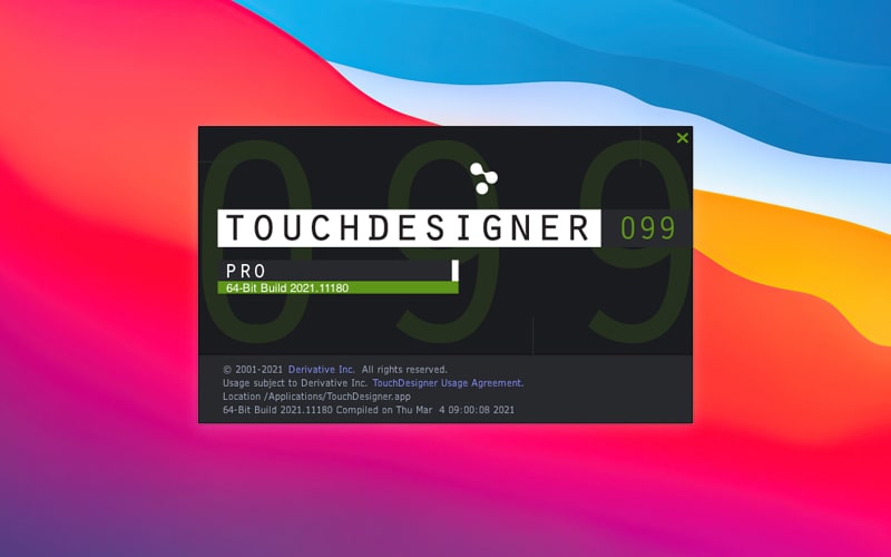 TouchDesigner Pro for Mac v2022.32120 可视化原型设计渲染工具-1