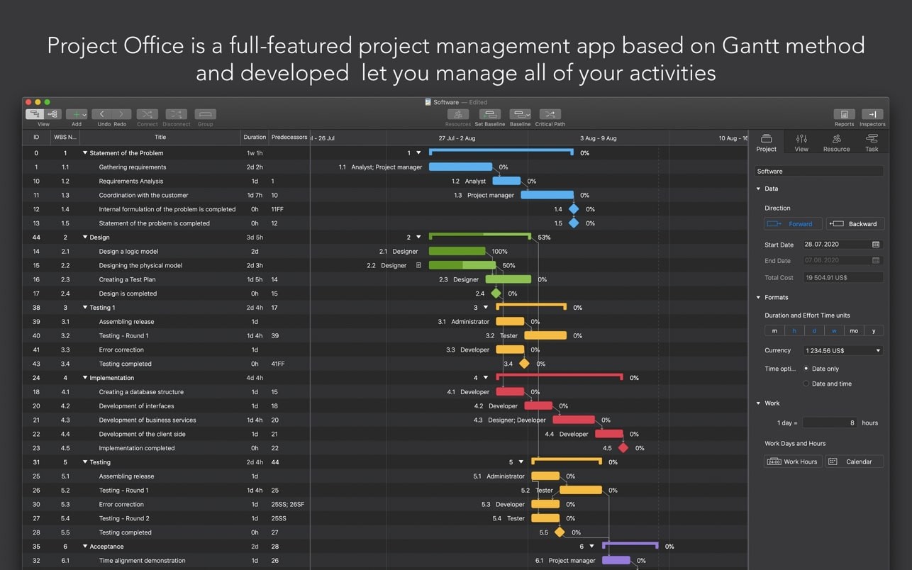 Project Office PRO for Mac v1.1.14 项目资源管理工具-1