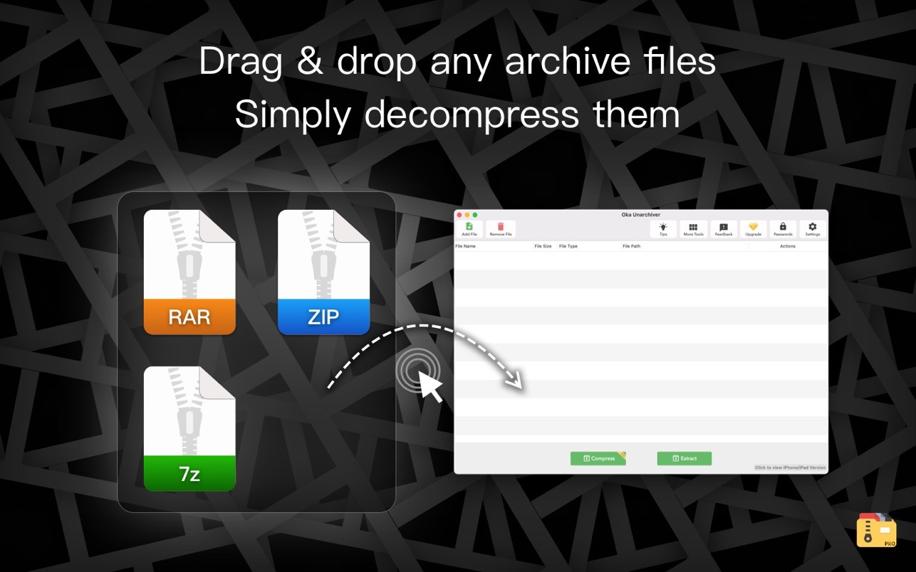 Oka Unarchiver PRO for Mac v2.1.7 文件解压缩工具-1