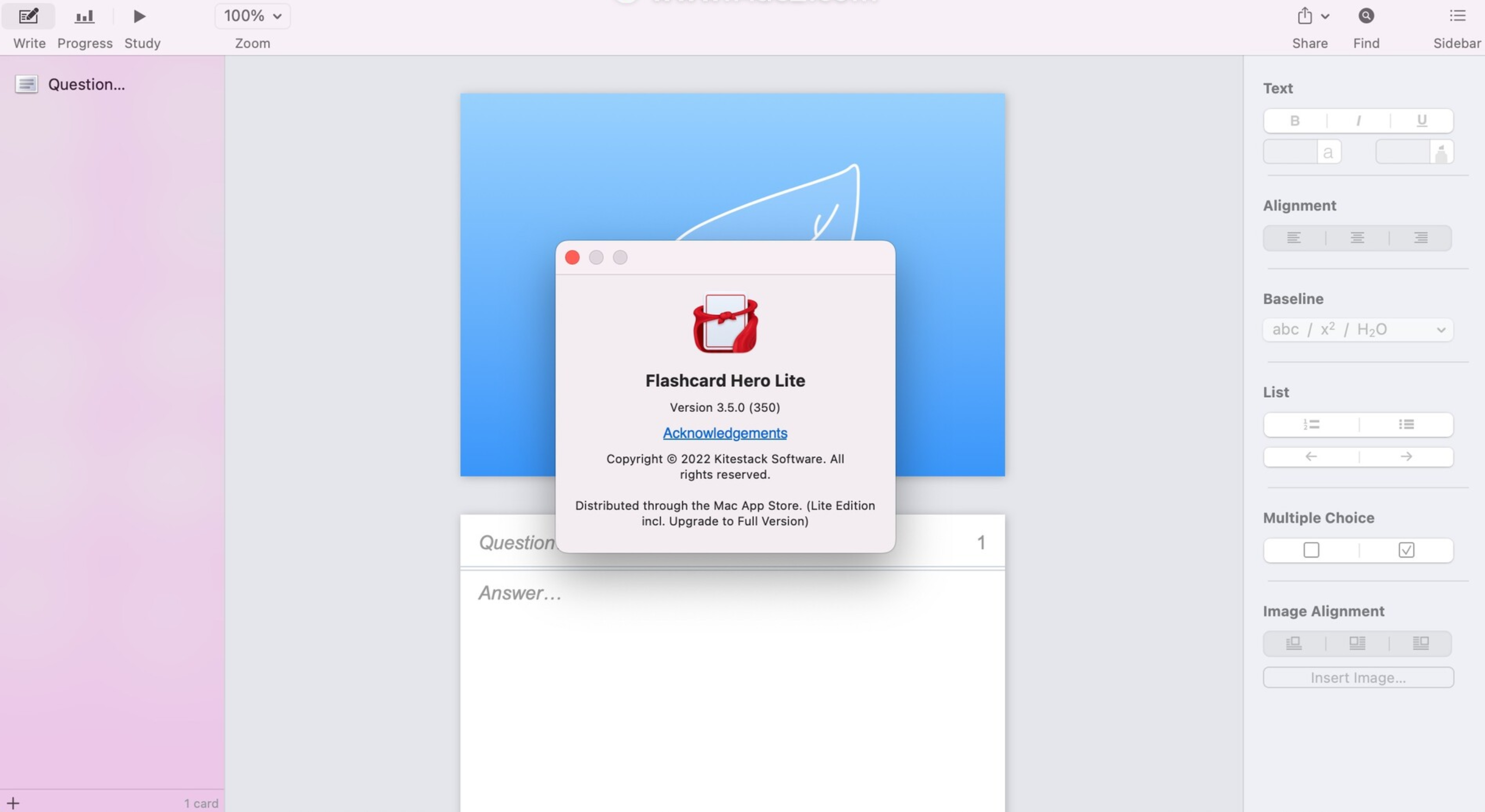 Flashcard Hero for Mac v3.5.0 学习卡片制作工具-1