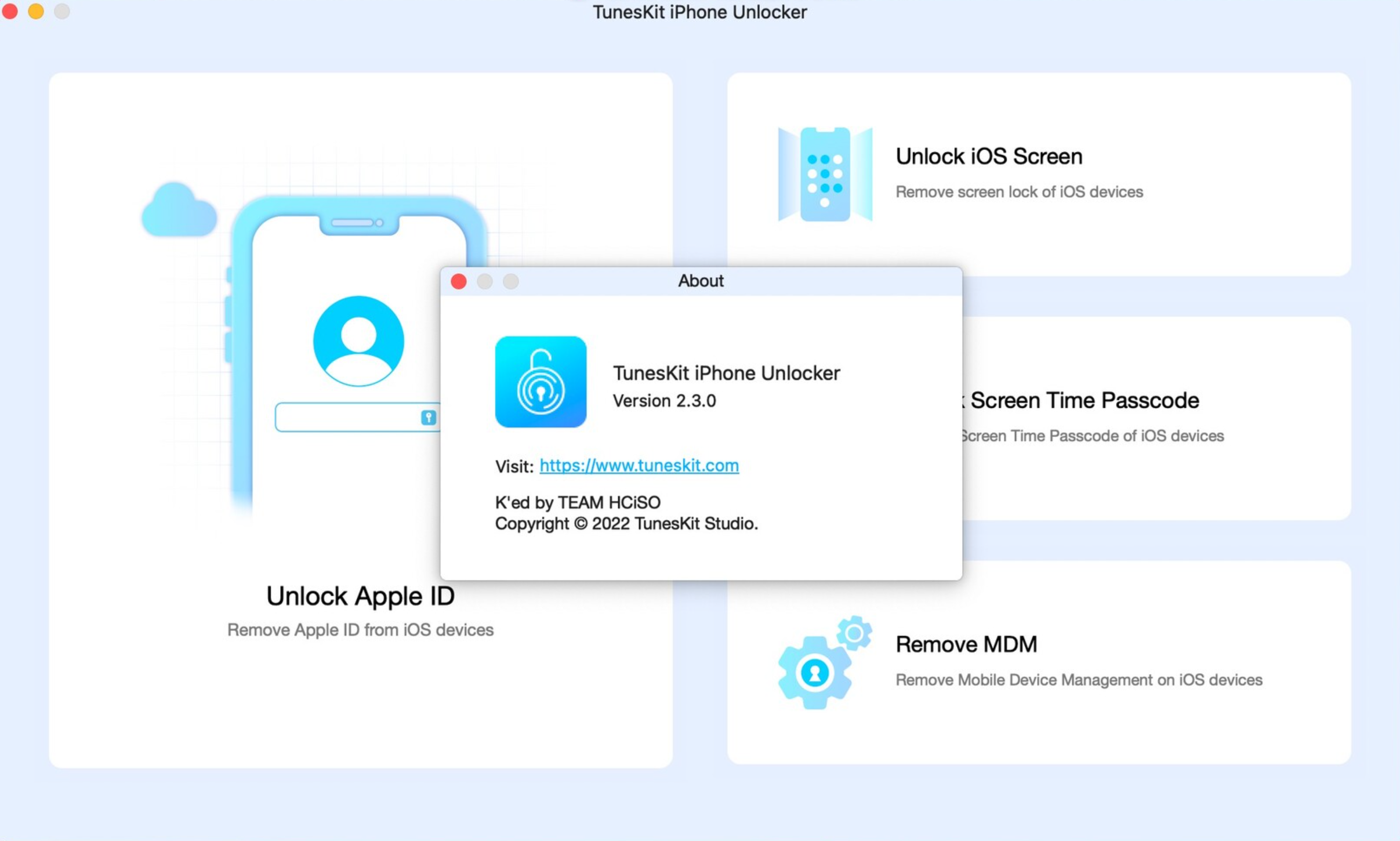 TunesKit iPhone Unlocker for Mac v2.3.0.15 苹果手机设备解锁工具-1