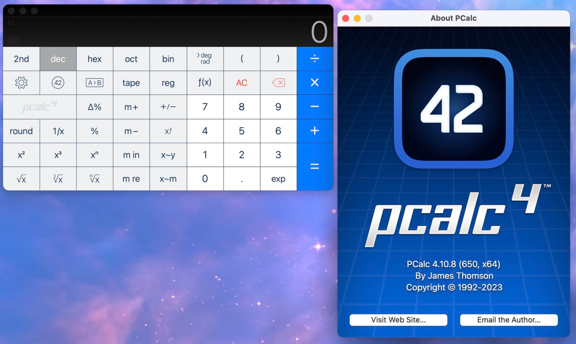 PCalc for Mac v4.10.8 科学计算器-1