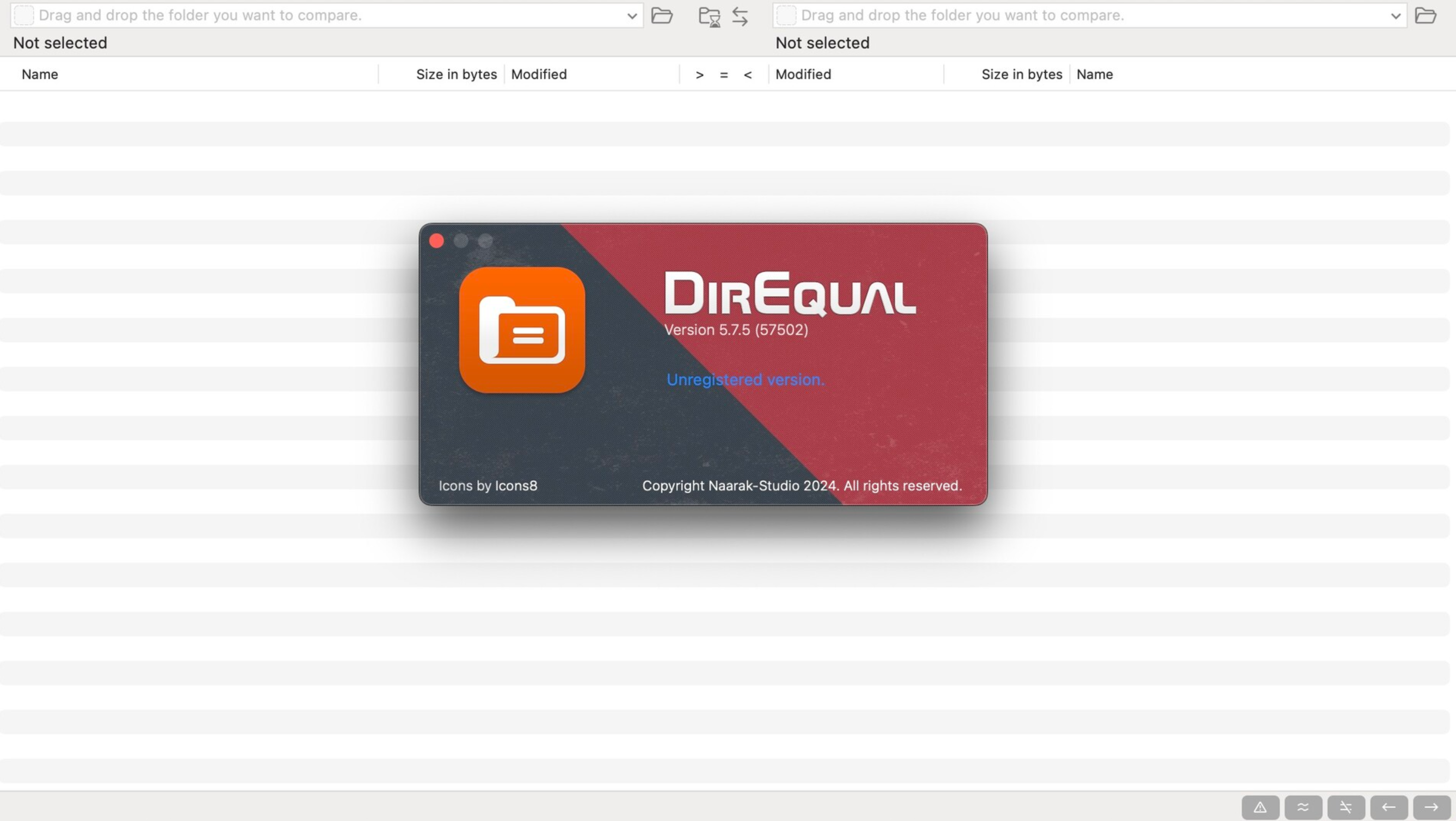 DirEqual for Mac v5.7.5 文件夹快速比较工具-1