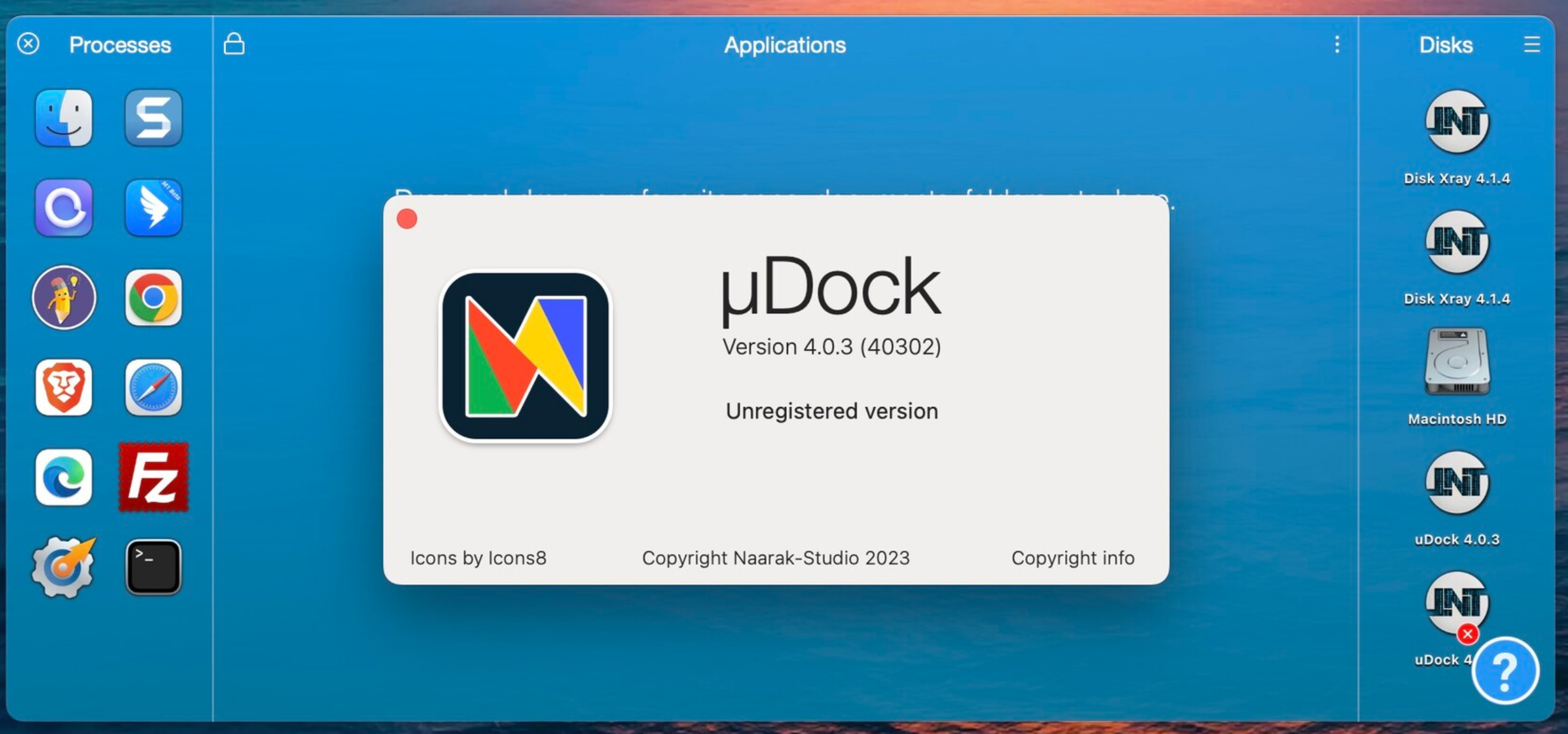 uDock for Mac v4.0.3 应用程序快速启动管理器-1