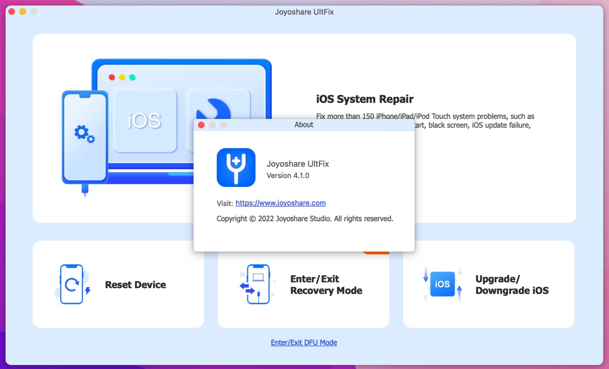 Joyoshare UltFix for Mac v4.1.0 iOS系统修复软件-1