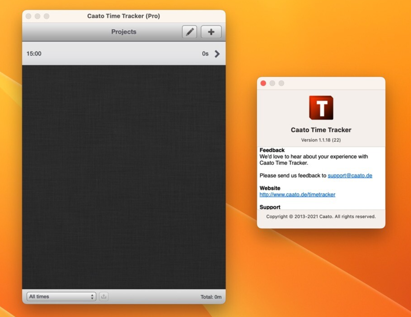 Caato Time Tracker Pro for Mac v1.1.18 简便的时间追踪器-1