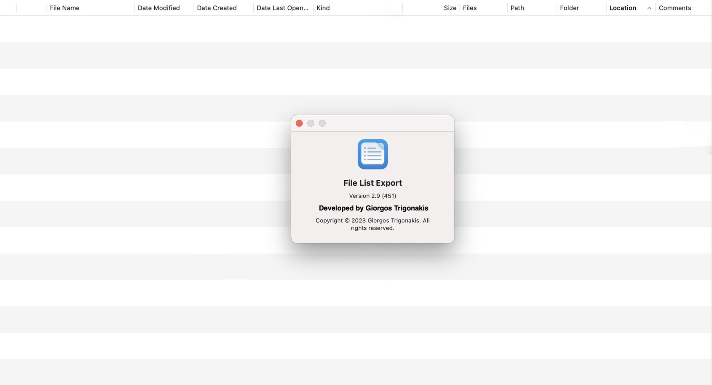 File List Export for Mac v2.8.9 文件列表导出工具-1