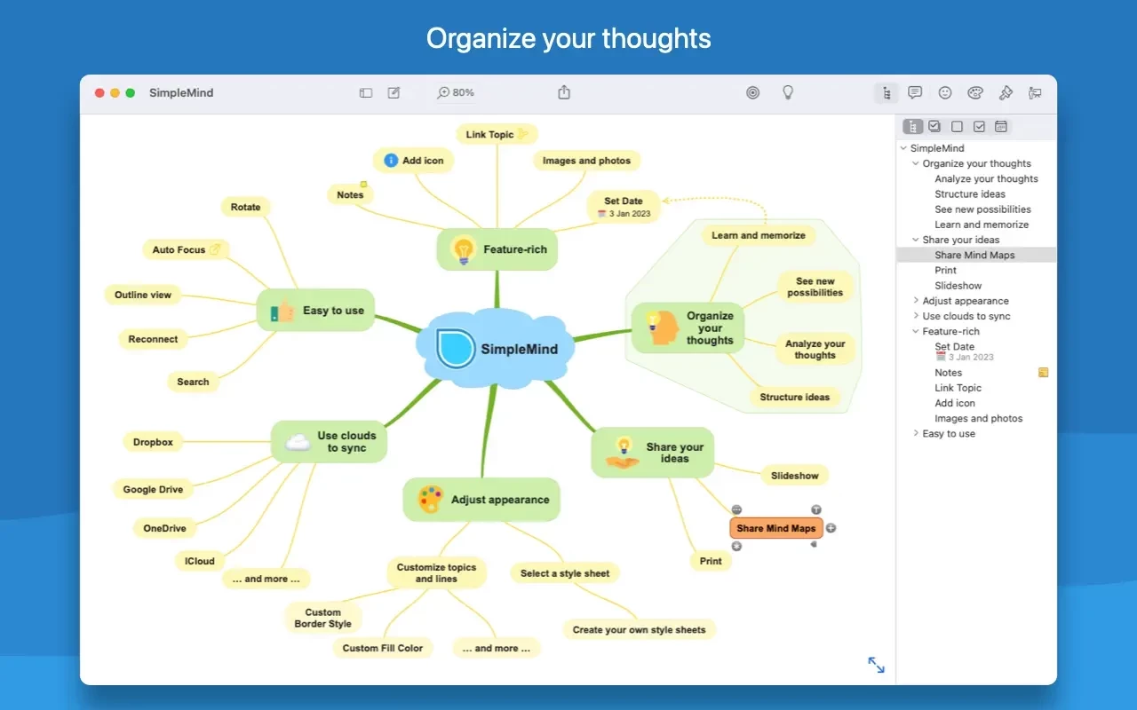 SimpleMind Pro for Mac v2.3.0 思维导图软件-1