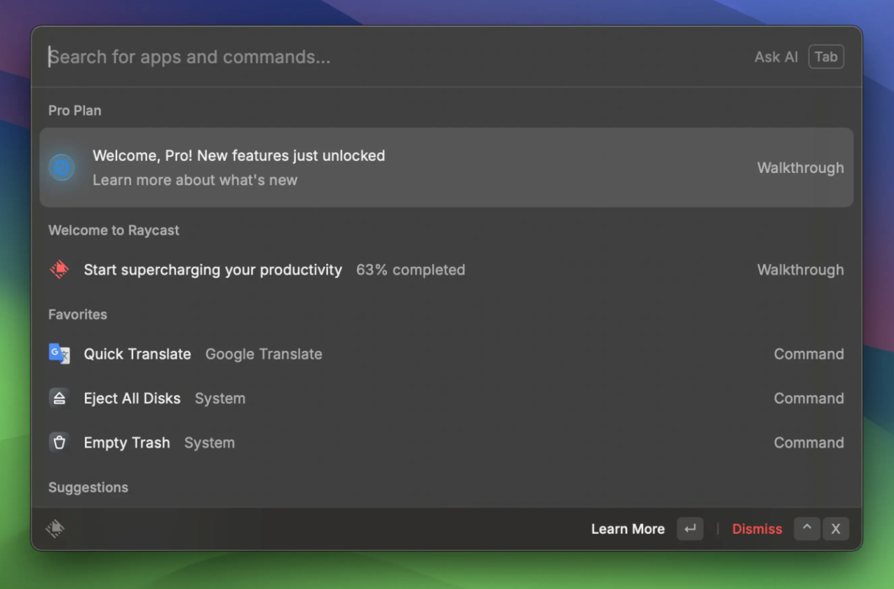 Raycast for Mac v1.68.1 应用快捷启动器-1