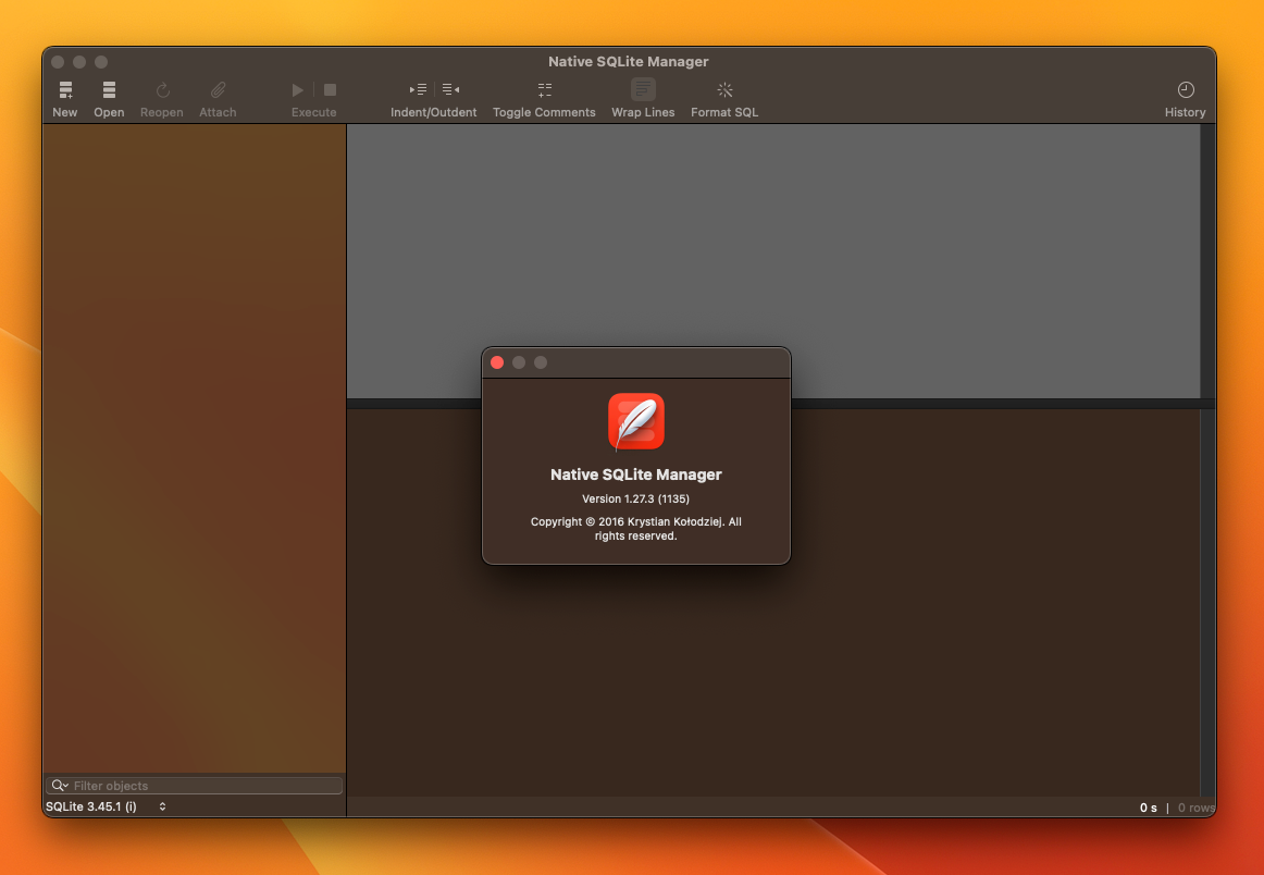 Native SQLite Manager for Mac v1.27.3 极简SQLite数据库管理器-1