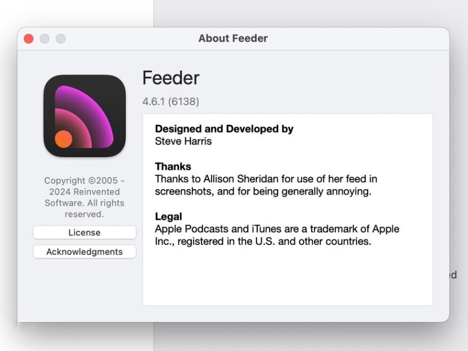 Feeder for Mac v4.6.0 rss文档编辑和发布软件-1