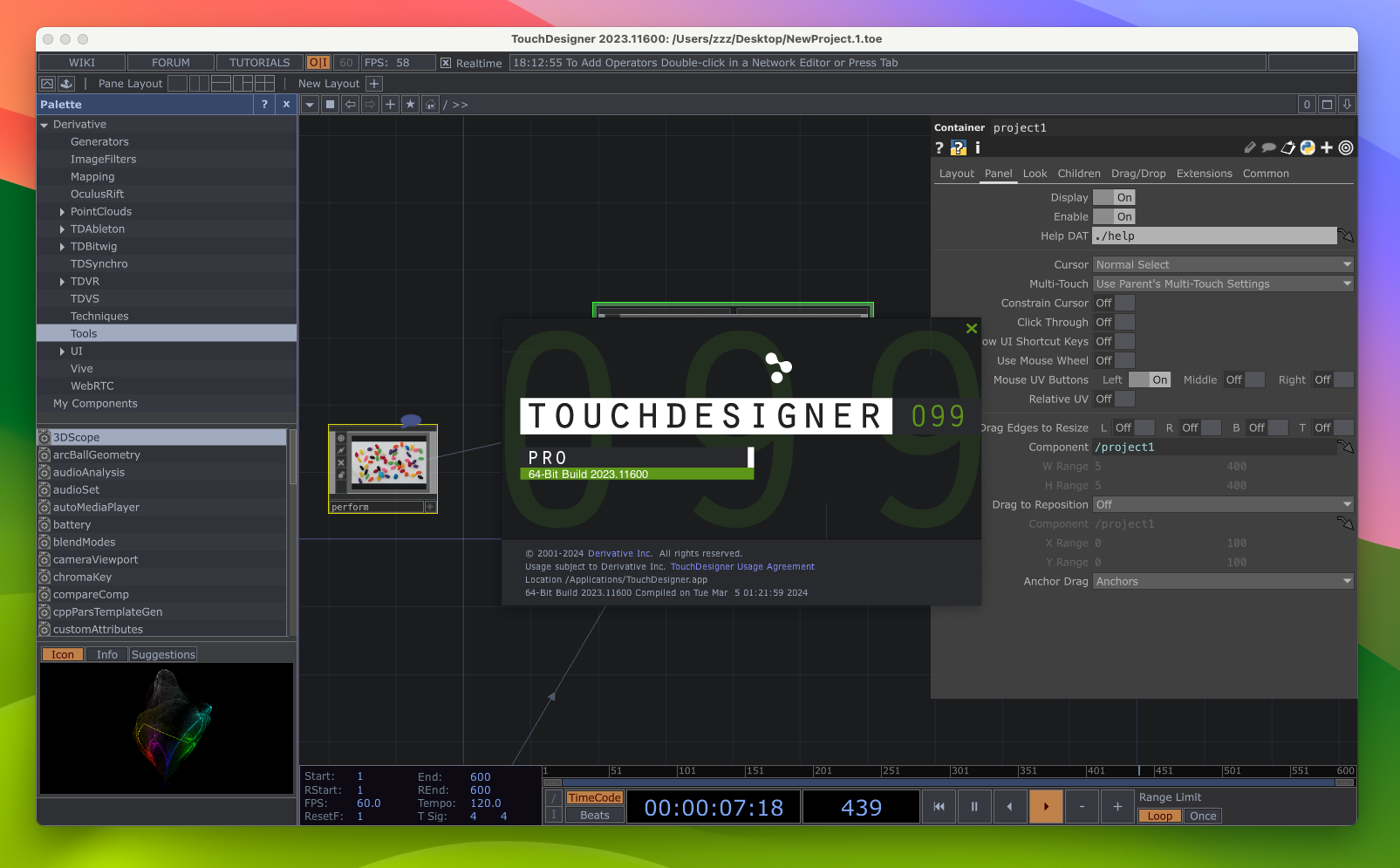 TouchDesigner Pro for Mac v2023.11600 可视化原型渲染设计-1