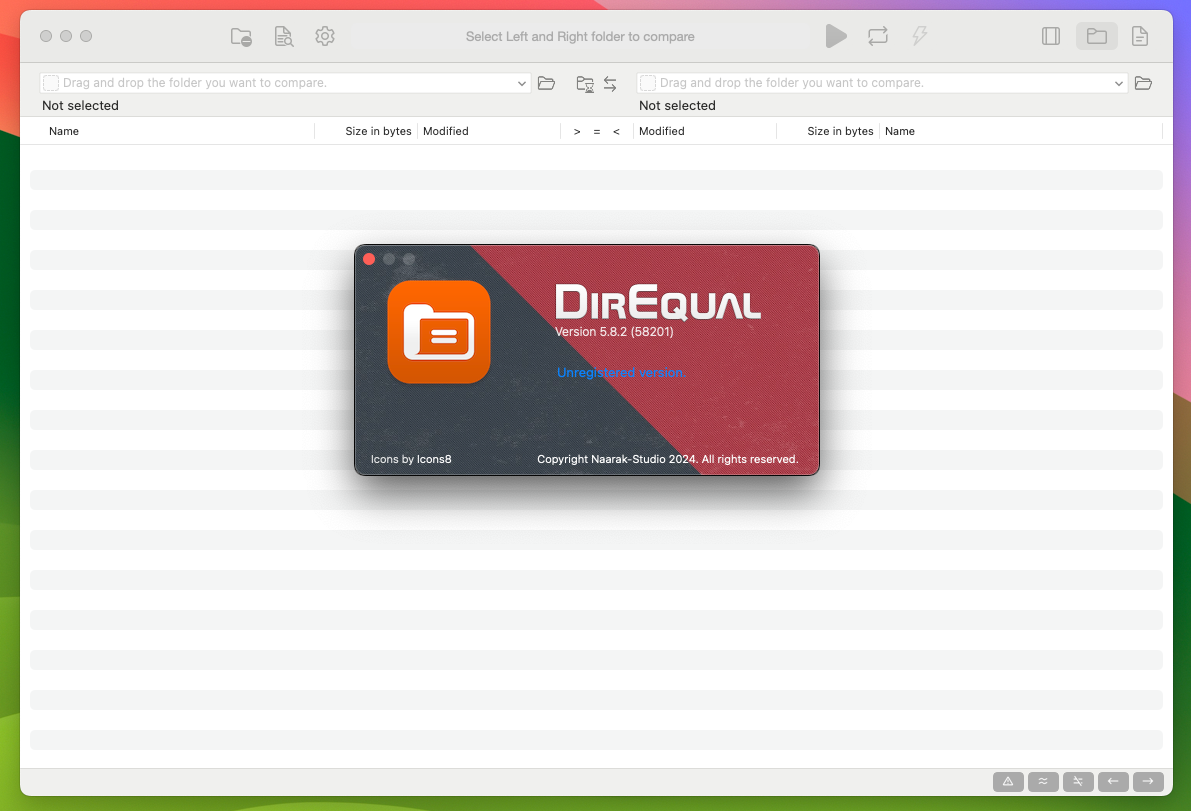 DirEqual for Mac v5.8.2 文件夹快速比较工具-1