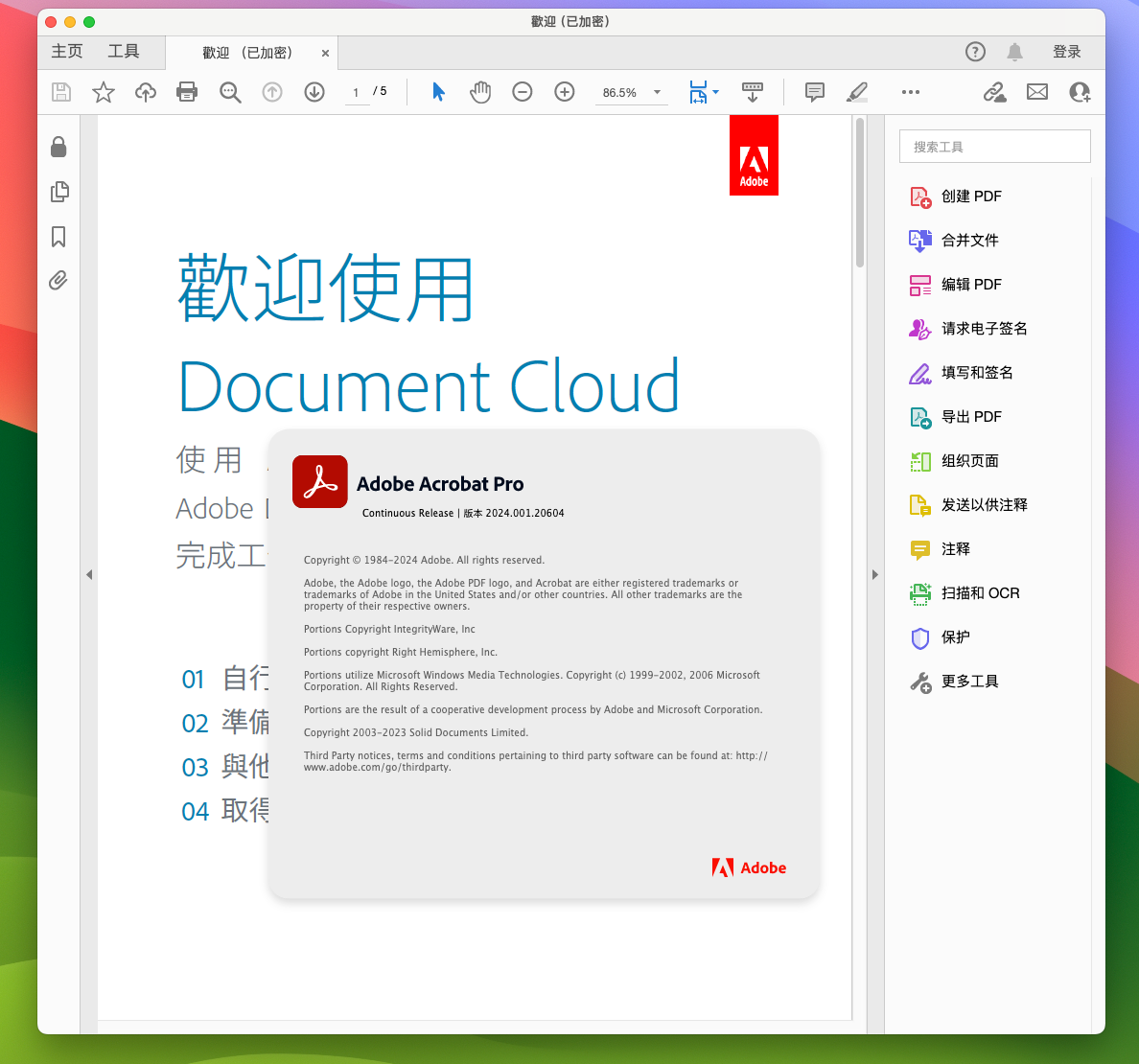 Adobe Acrobat Pro DC for Mac v24.001.20604 专业PDF编辑软件-1