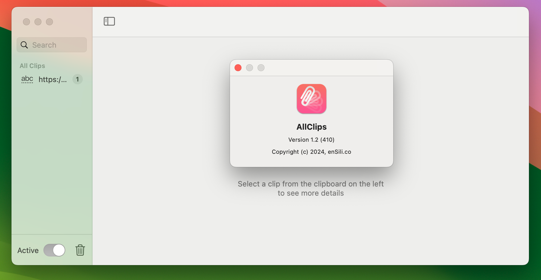 AllClips for Mac v1.2 剪贴板管理程序-1