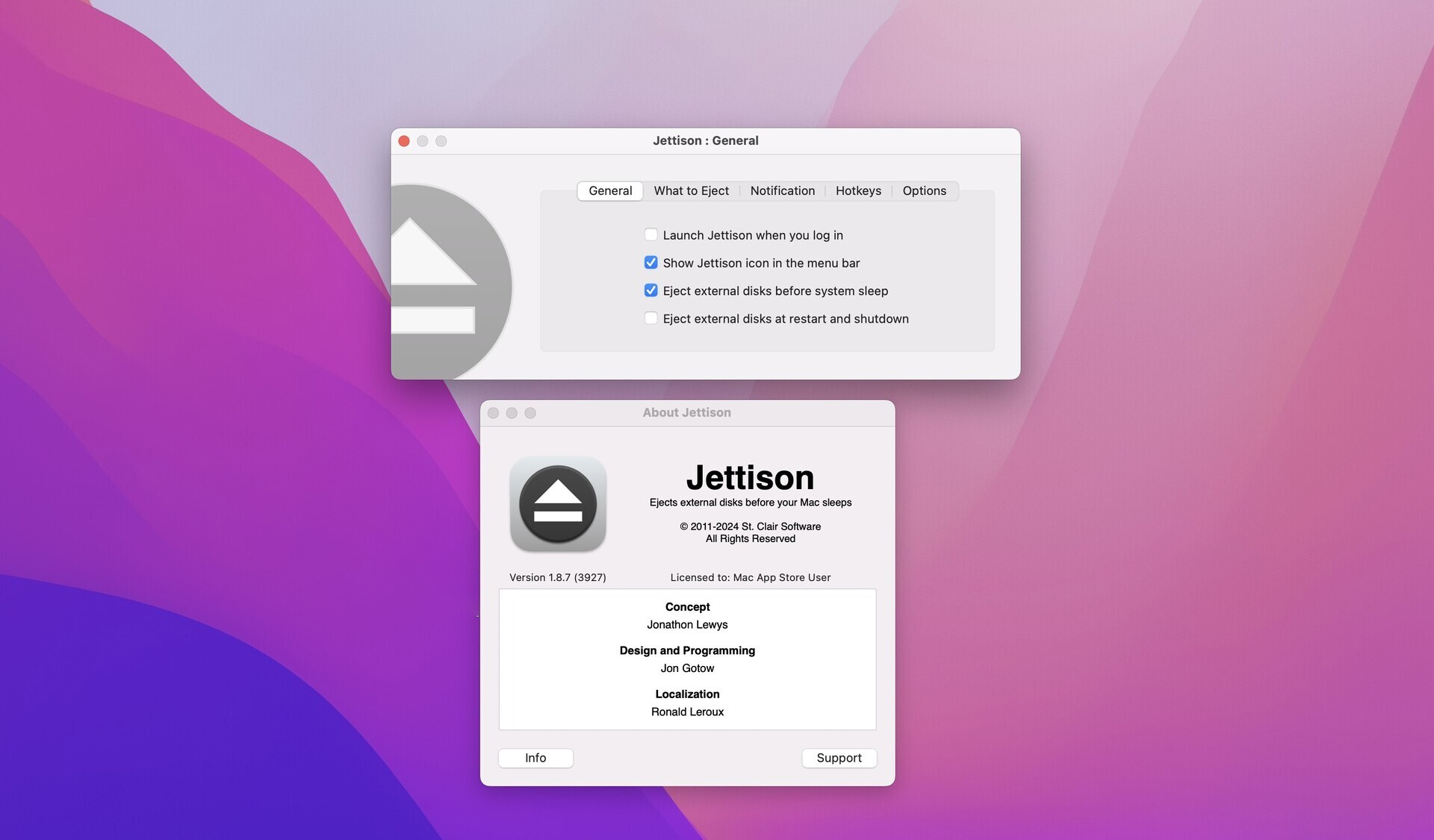 Jettison for Mac v1.8.6 外部磁盘弹出辅助工具-1