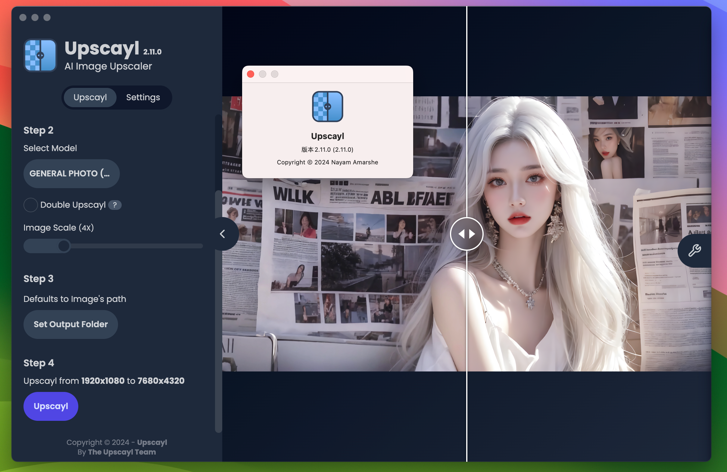 Upscayl for Mac v2.11.0 AI图像放大软件-1
