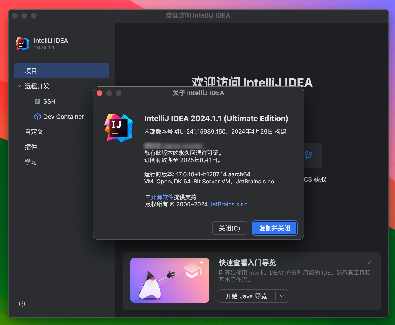 IntelliJ IDEA 2024 for Mac v2024.1.1 Java语言开发工具 IJ中文激活版-1