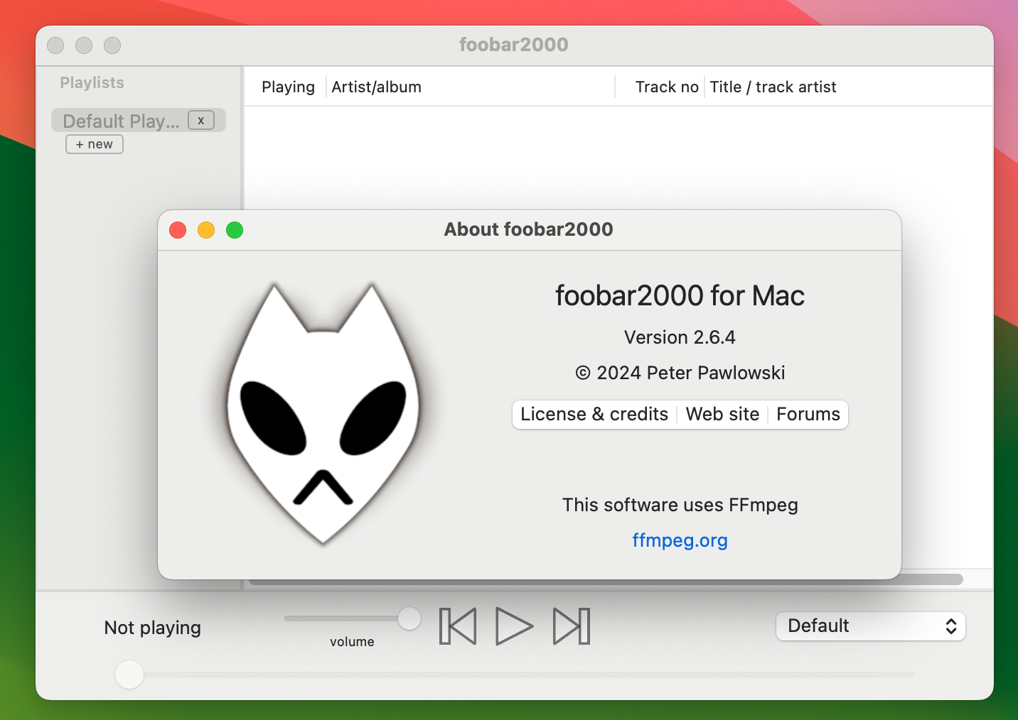 foobar2000 for Mac v2.6.4 多功能音频播放器-1