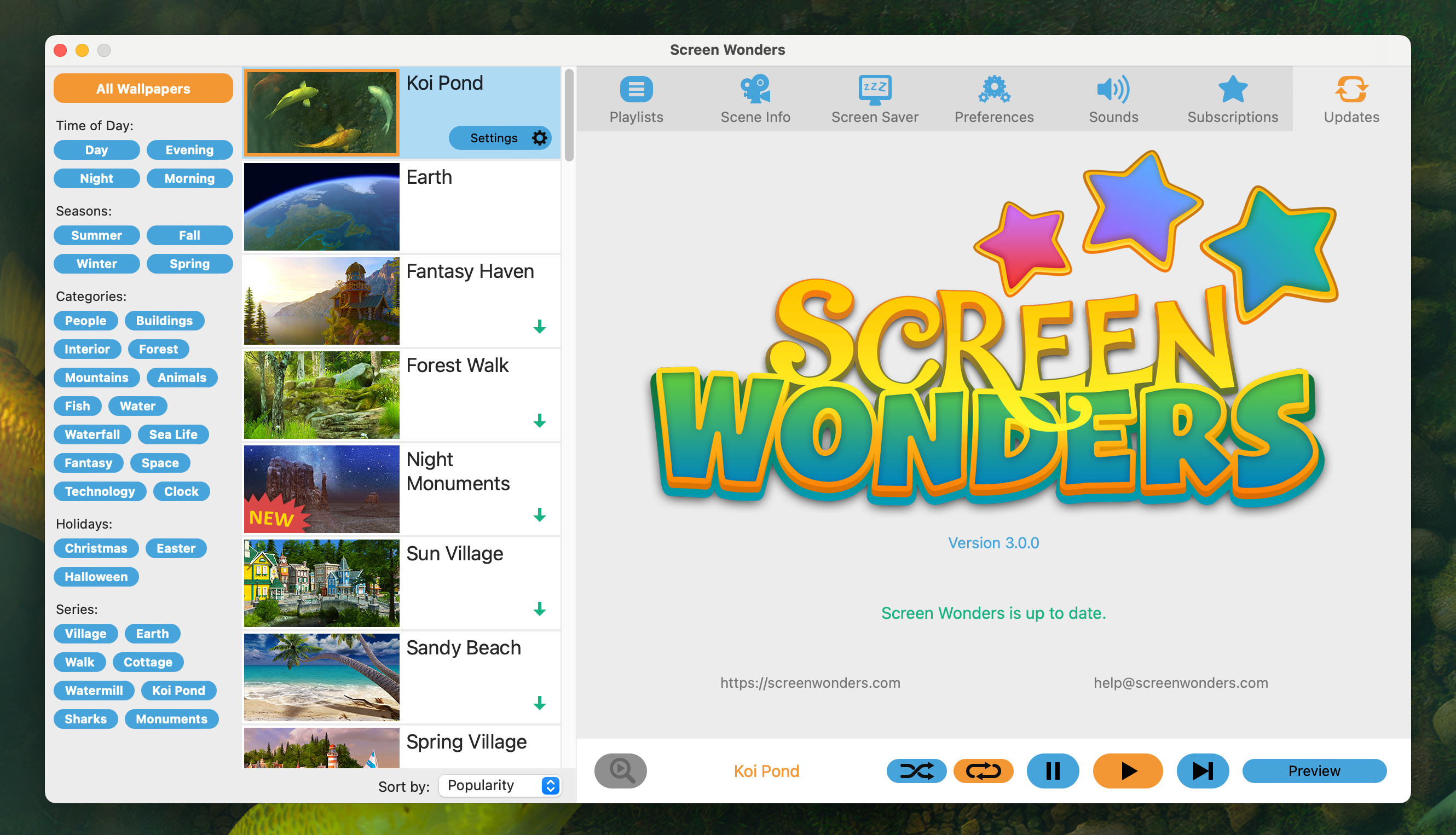 Screen Wonders for Mac v3.0.0 3D壁纸屏保软件-1