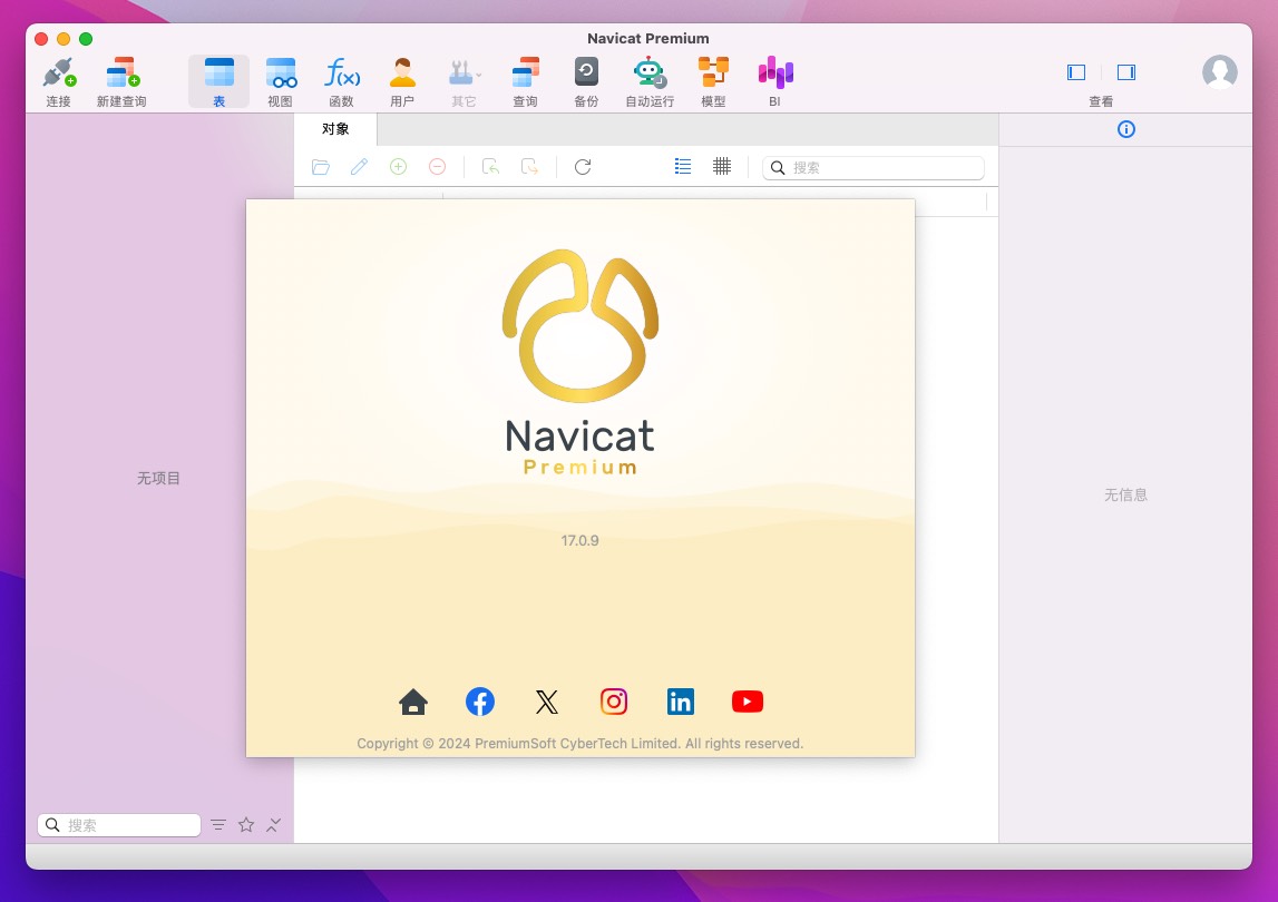 Navicat Premium for Mac v17.0.9 多协议数据库管理工具-1