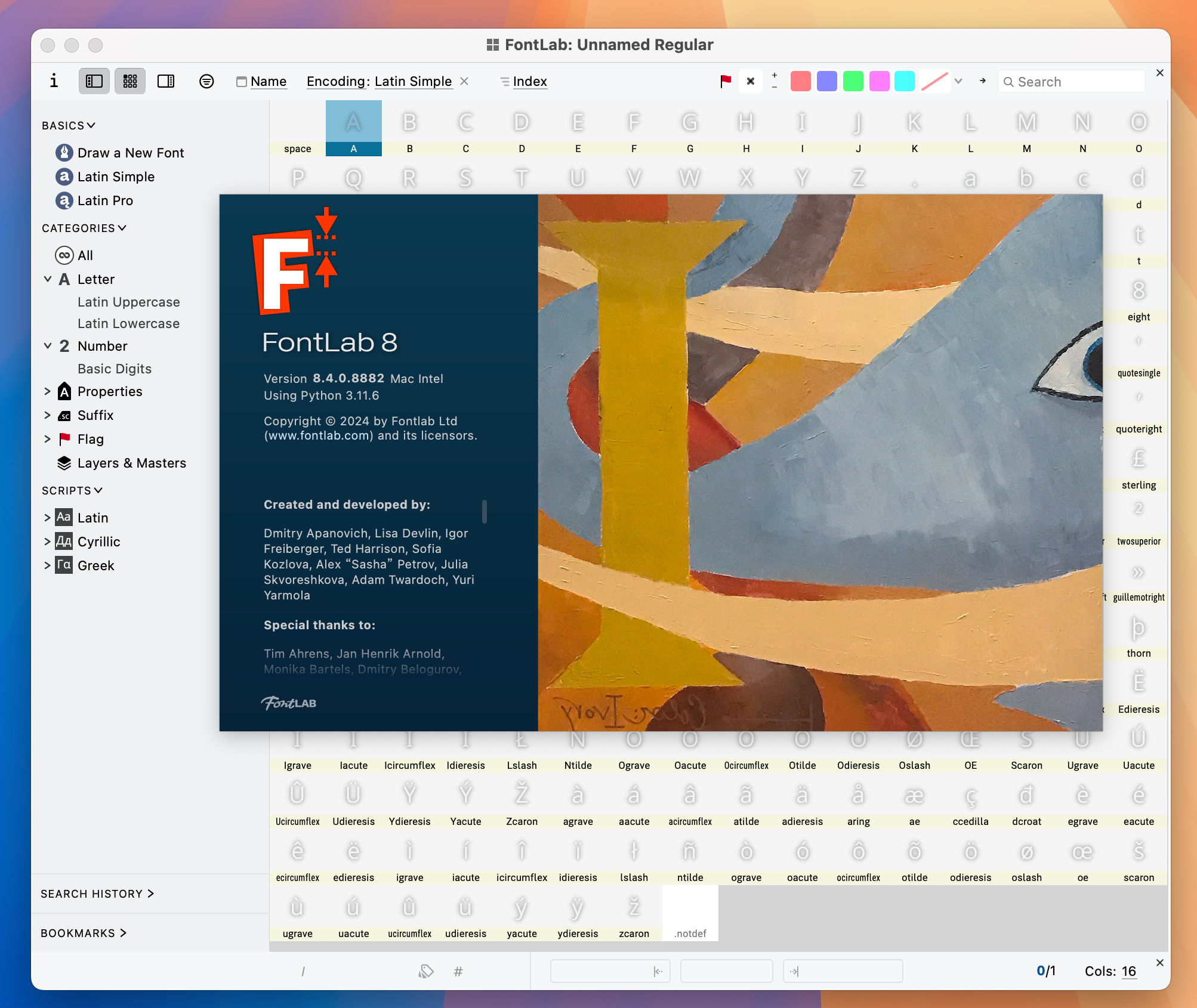 FontLab 8 for Mac v8.4.0.8882 字体设计编辑软件-1