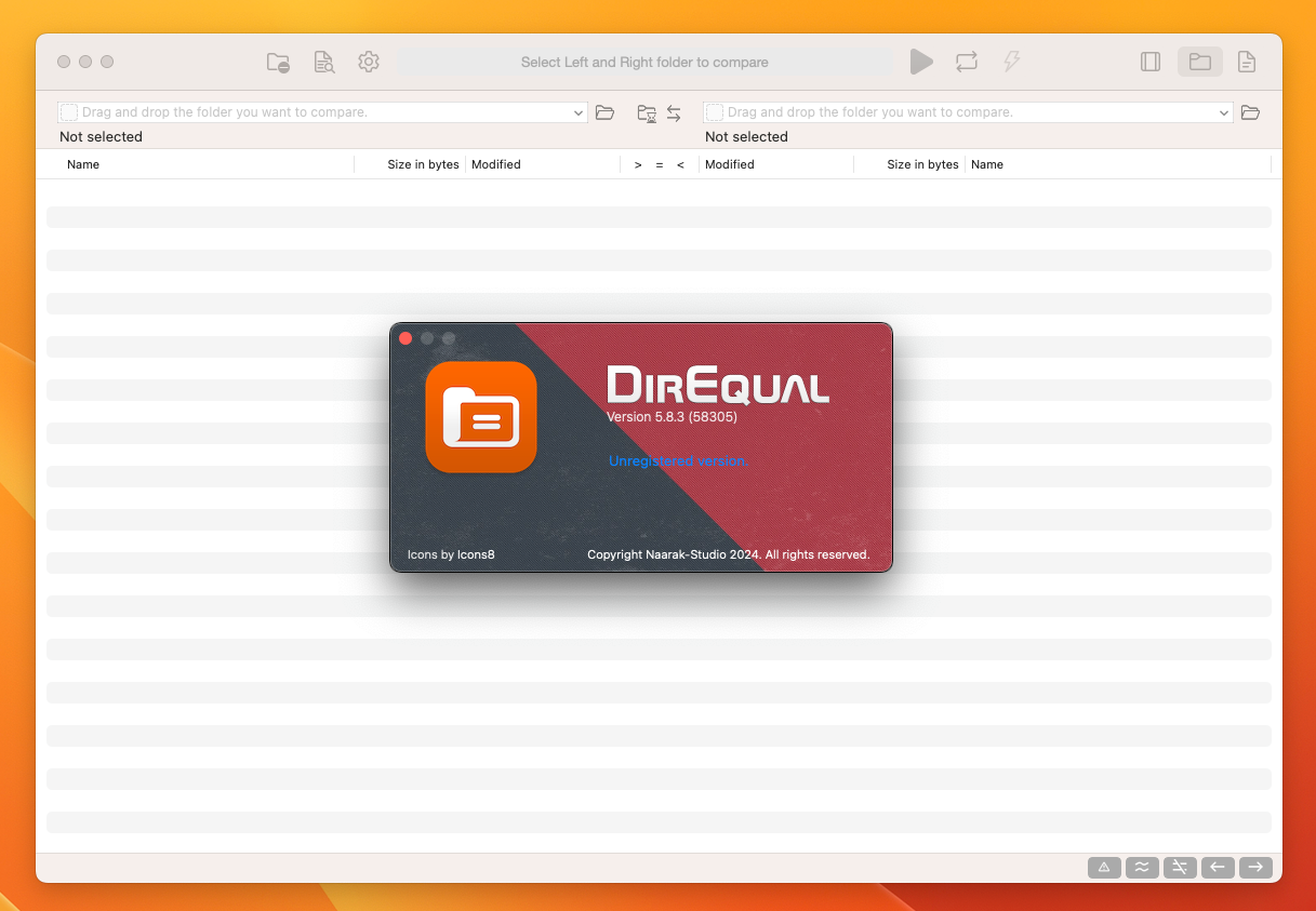 DirEqual for Mac v5.8.3.58305 文件夹快速比较工具-1
