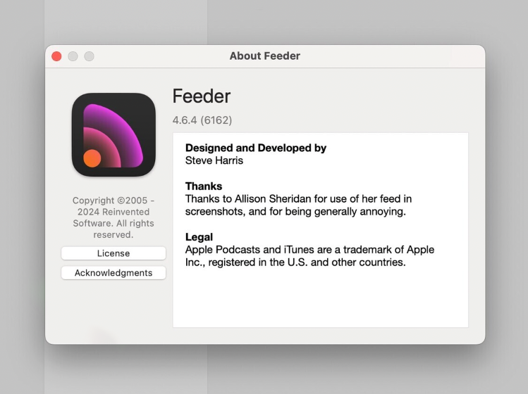 Feeder for Mac v4.6.4 rss文档编辑和发布软件-1