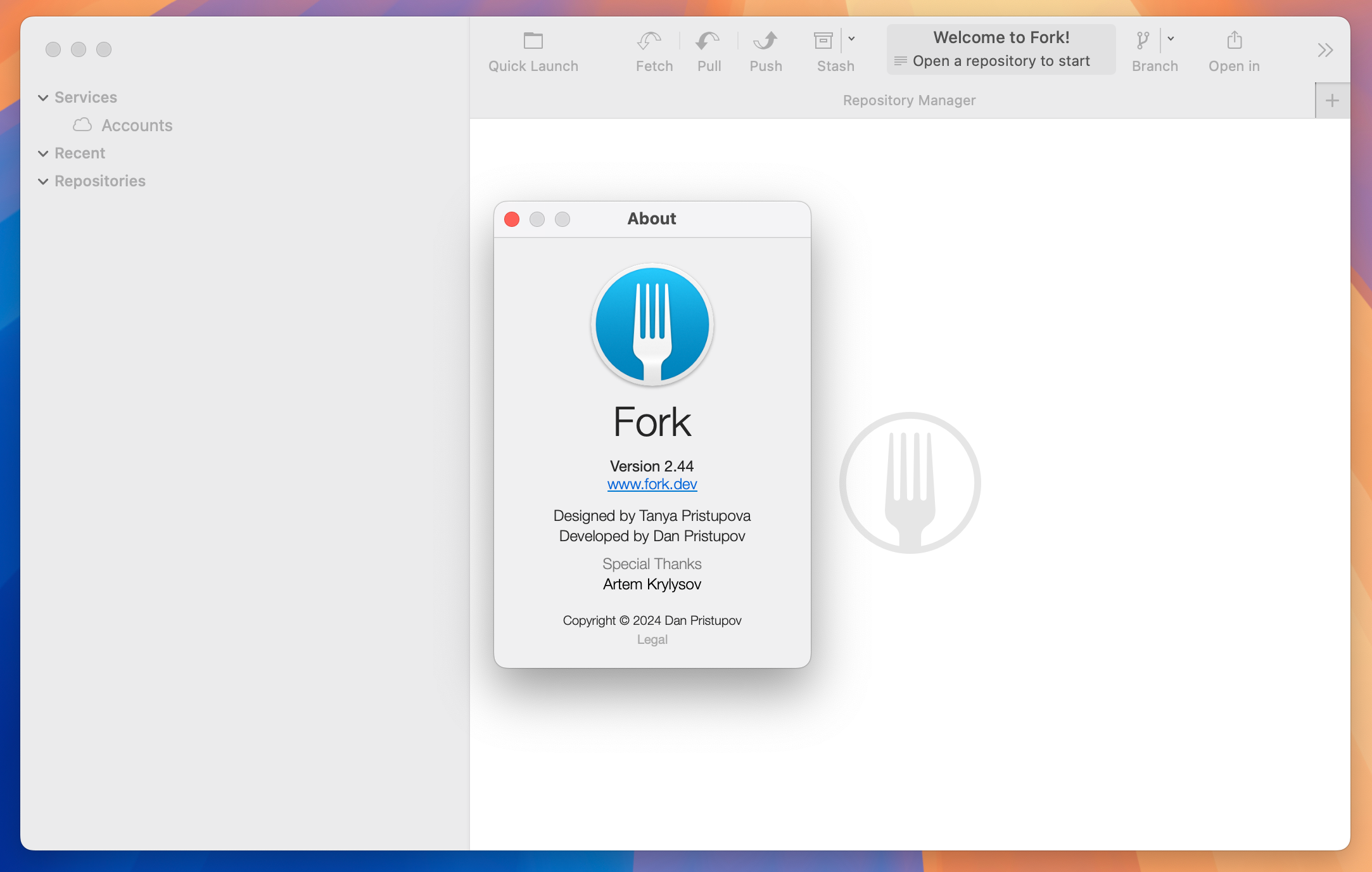 Fork for Mac v2.44 Git客户端-1