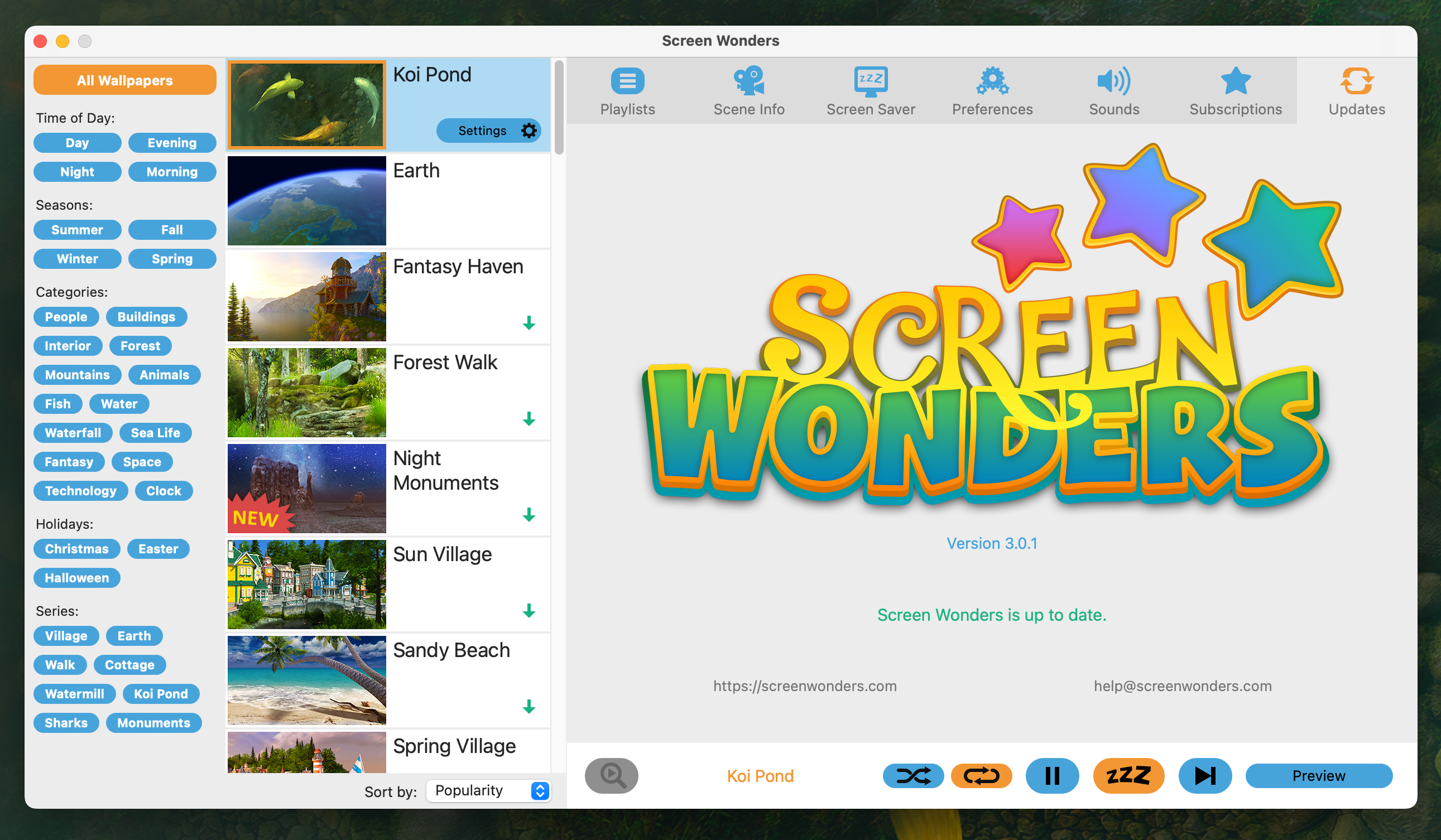 Screen Wonders for Mac v3.0.1 3D壁纸屏保软件-1