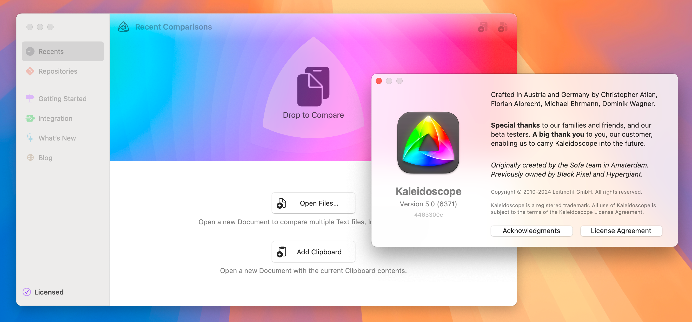 Kaleidoscope for Mac v5.0 文件和图像比较工具-1