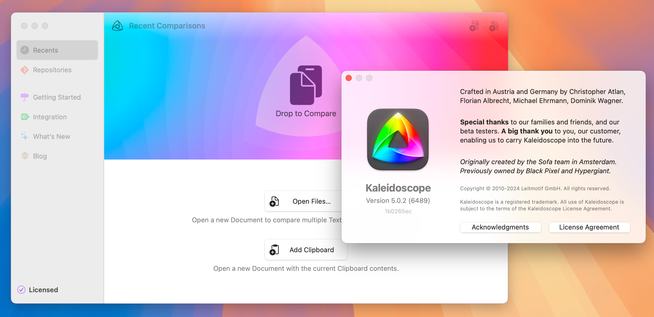 Kaleidoscope for Mac v5.0.2 文件和图像比较工具-1