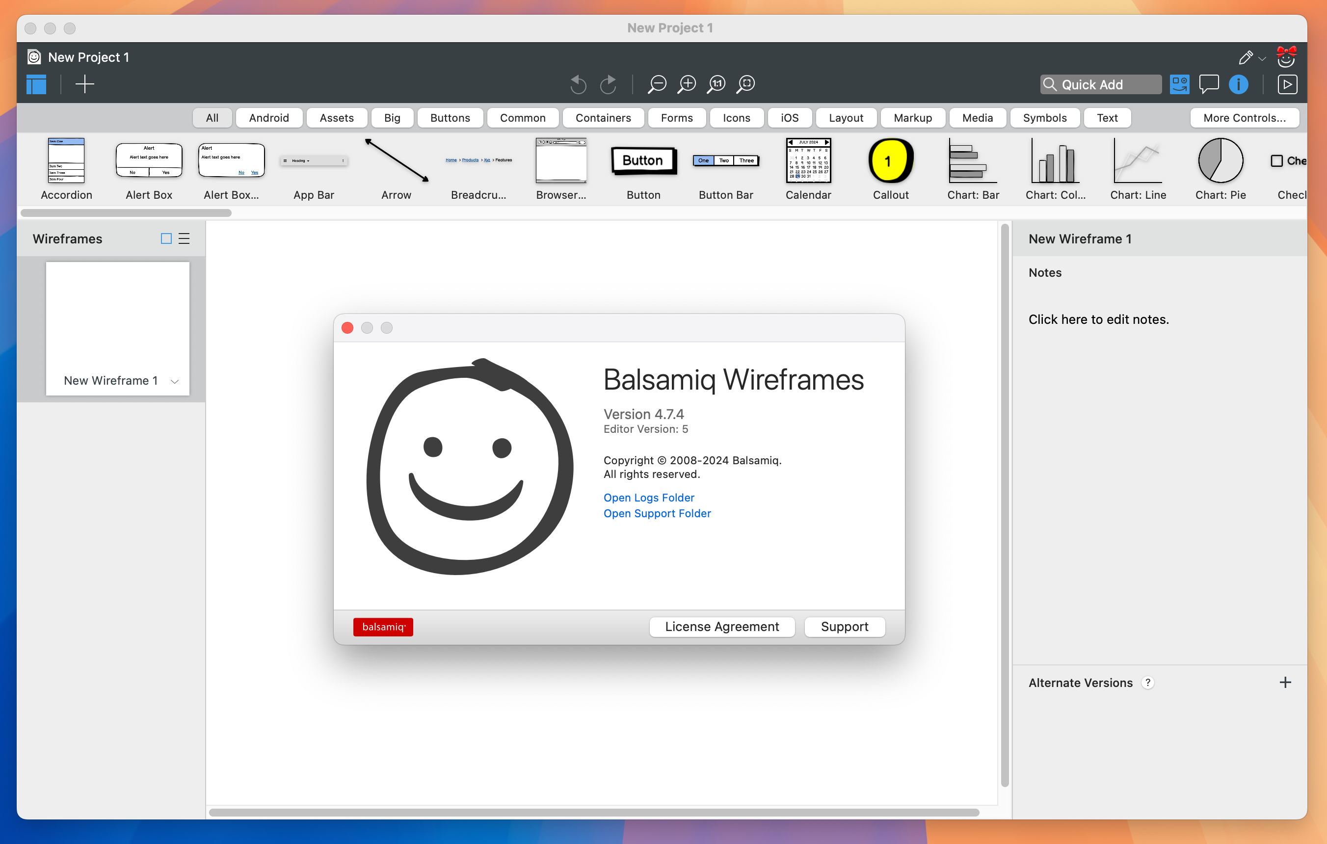 Balsamiq Wireframes for Mac v4.7.4 UI线框原型图绘制工具-1