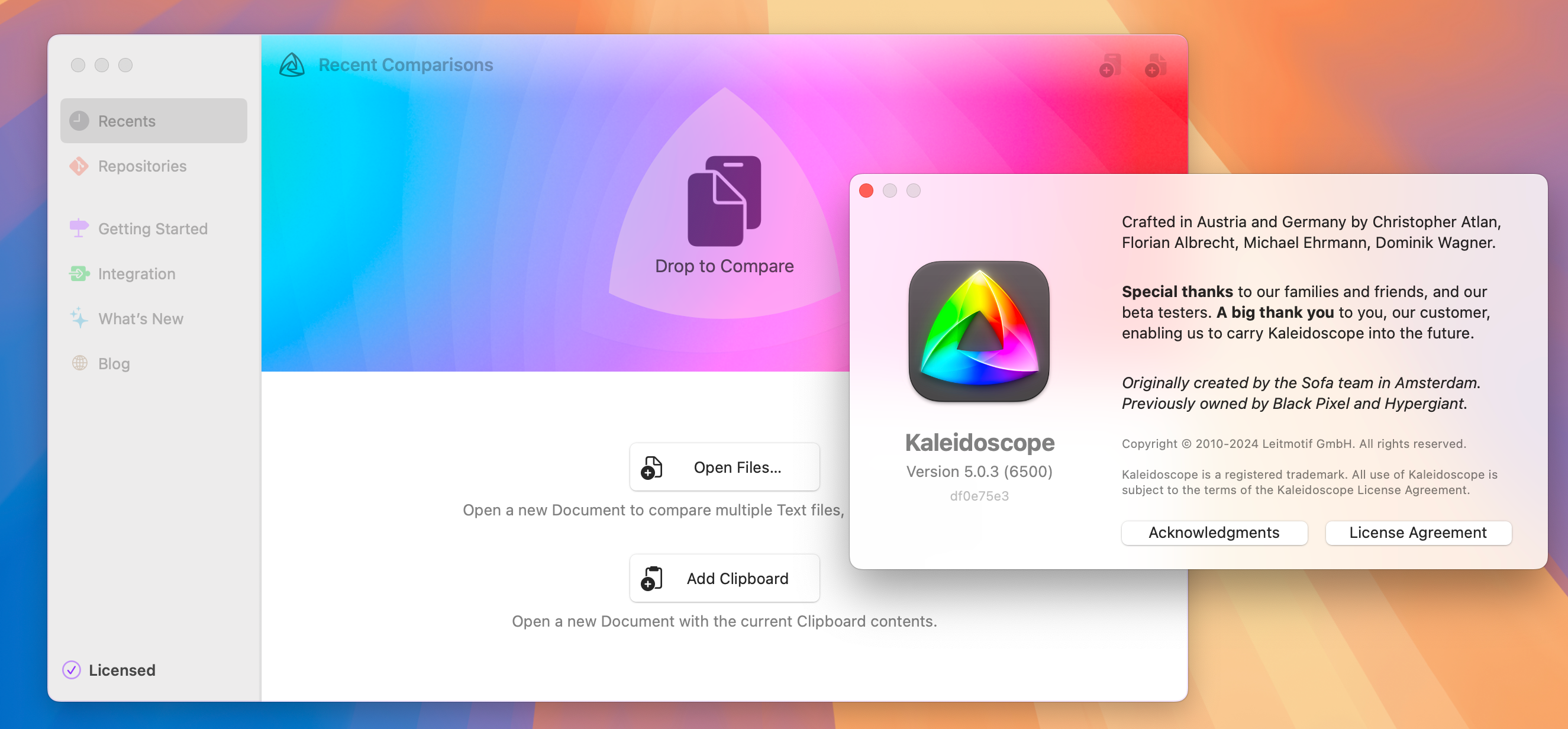 Kaleidoscope for Mac v5.0.3 文件和图像比较工具-1