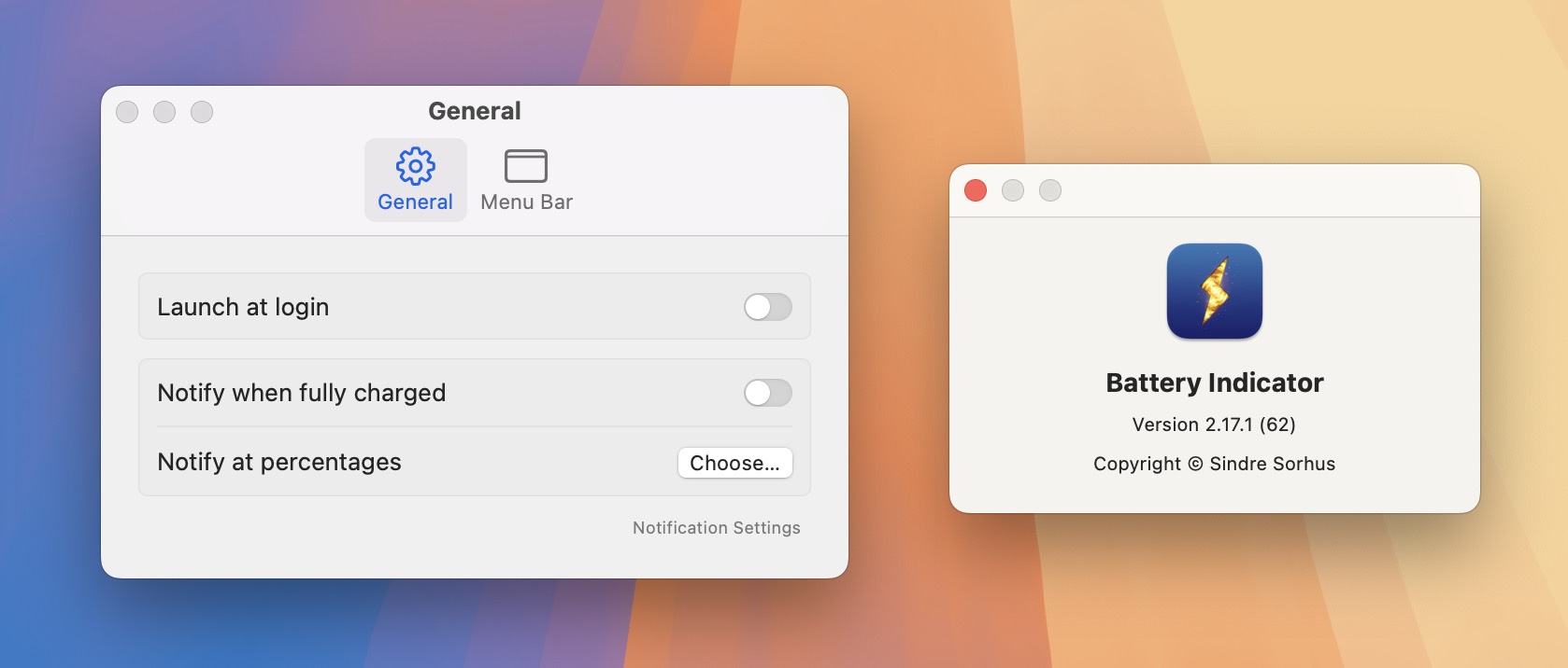 Battery Indicator for Mac v2.17.1 电池电量剩余指示器-1