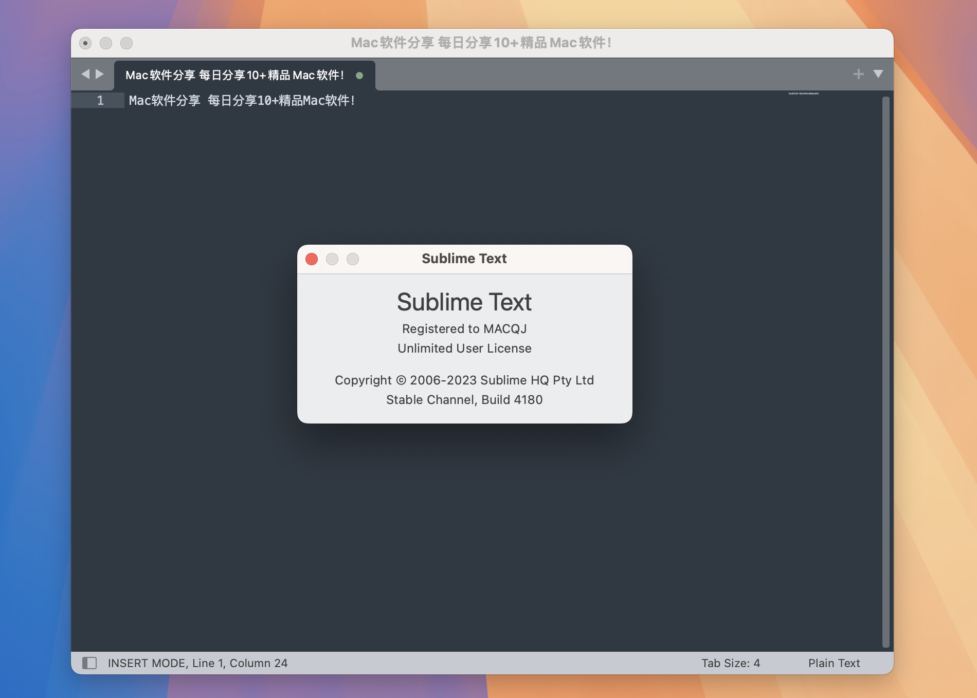 sublime text for Mac v4.0.4180 代码编辑器-1