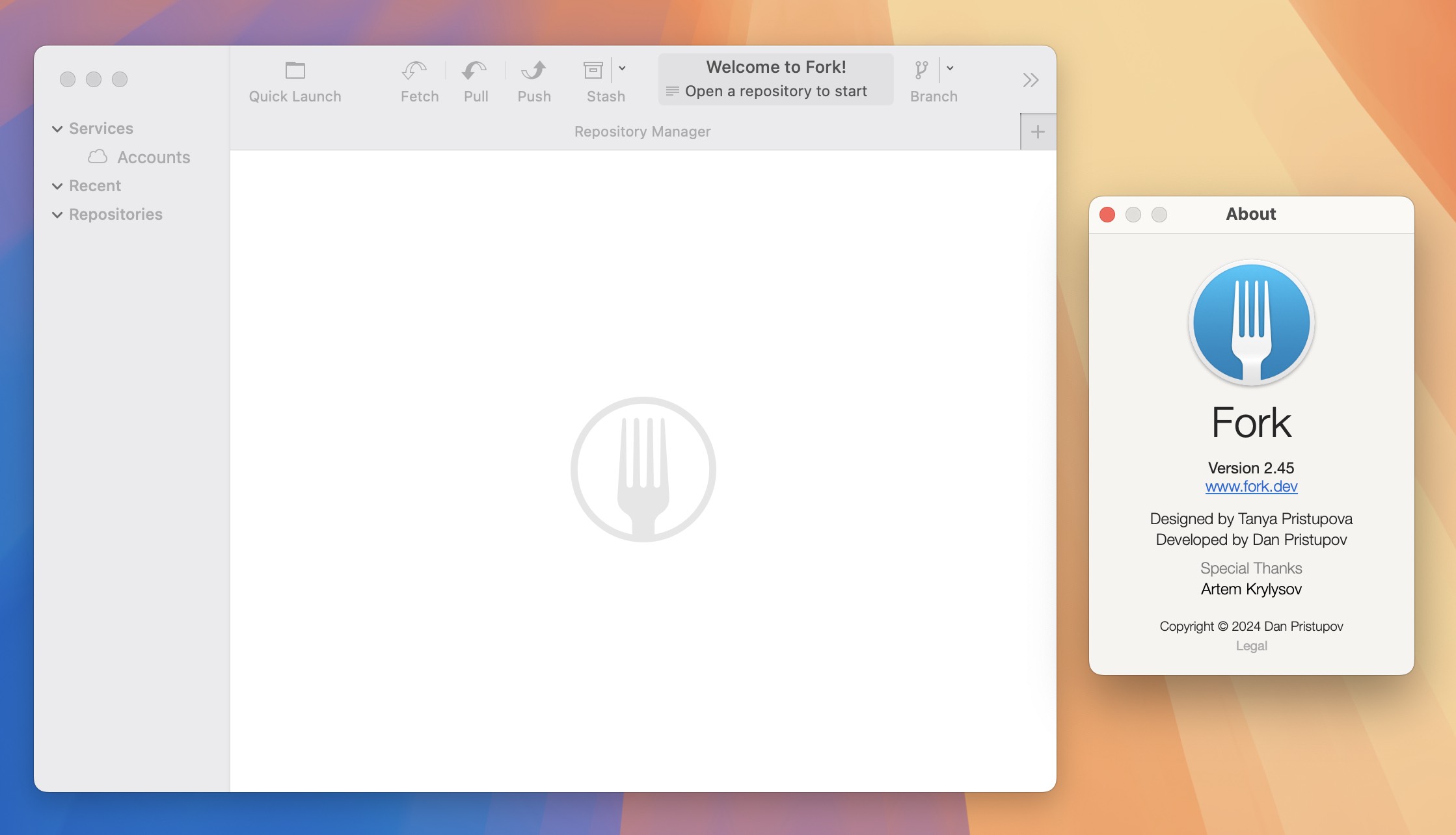 Fork for Mac v2.45 Git客户端-1