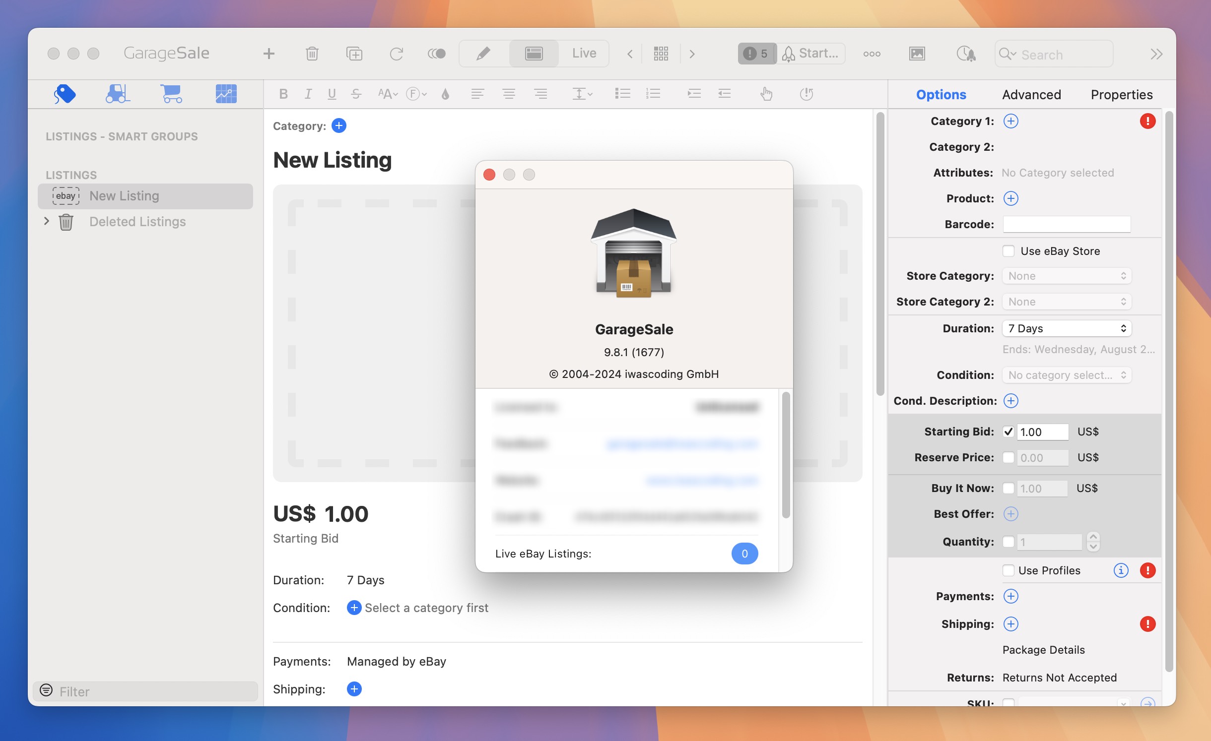 GarageSale for Mac v9.8.1 eBay在线拍卖客户端-1