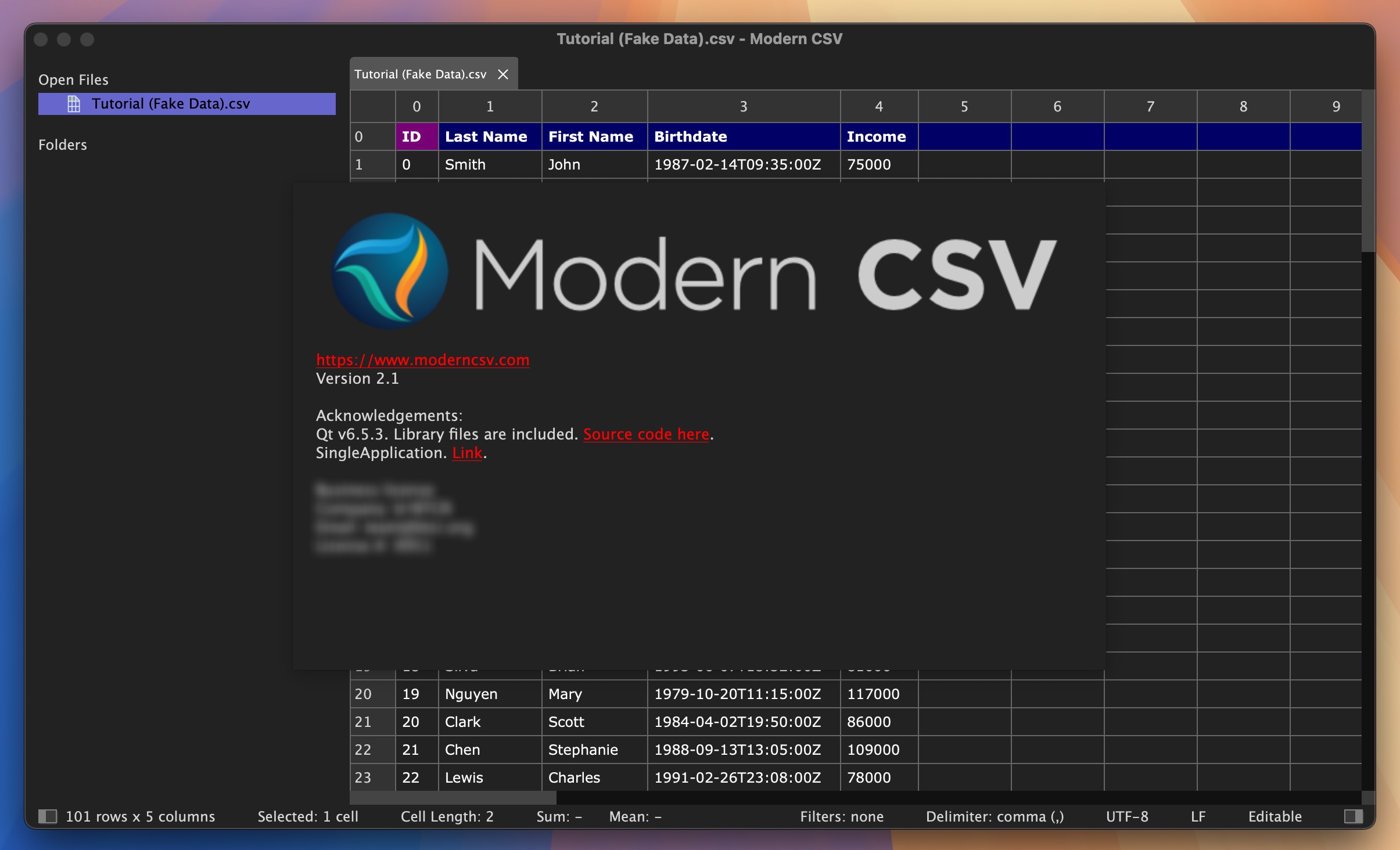 Modern CSV for Mac v2.1 CSV编辑器/查看器-1