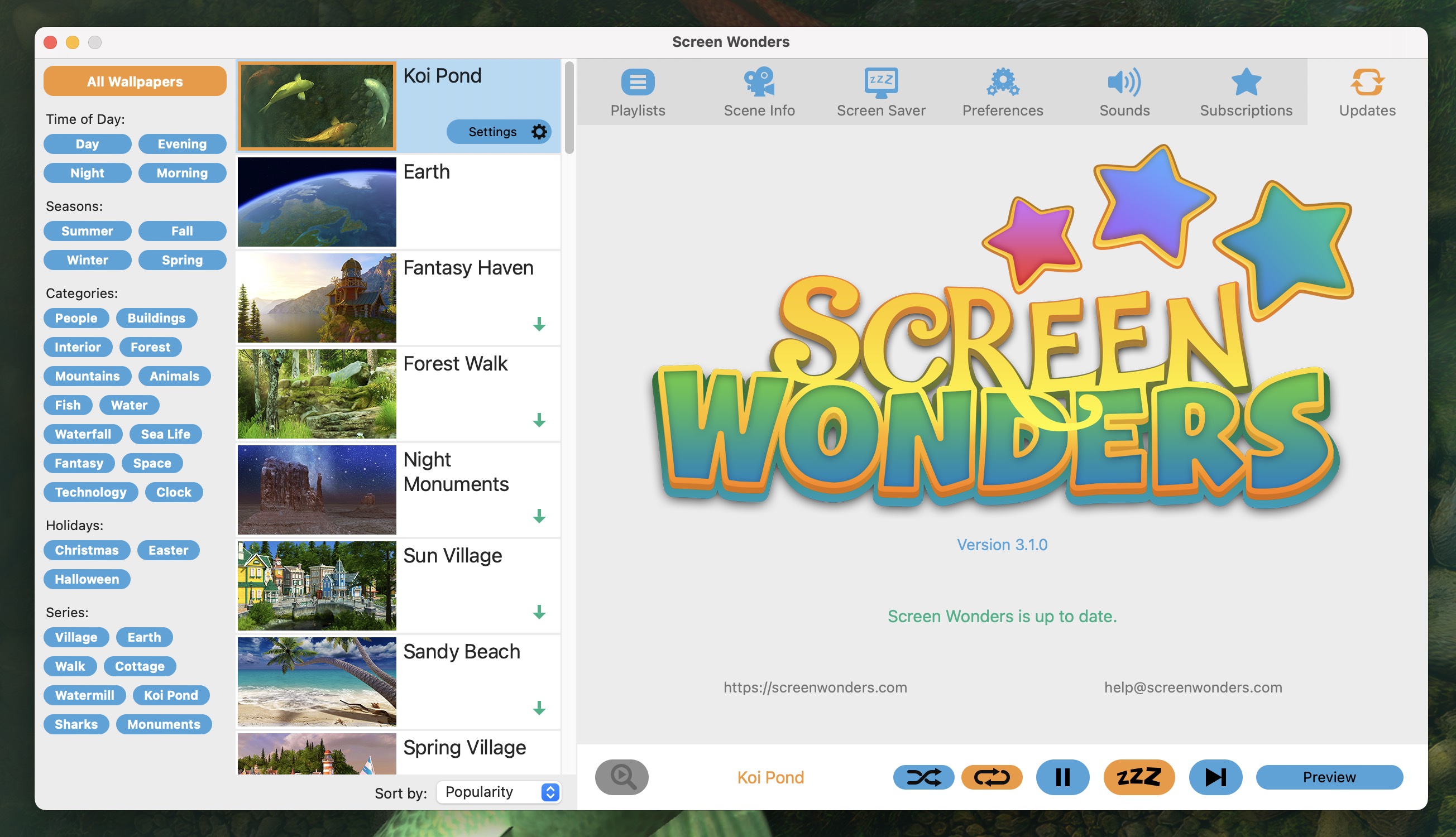 Screen Wonders for Mac v3.1.0 3D壁纸屏保软件-1