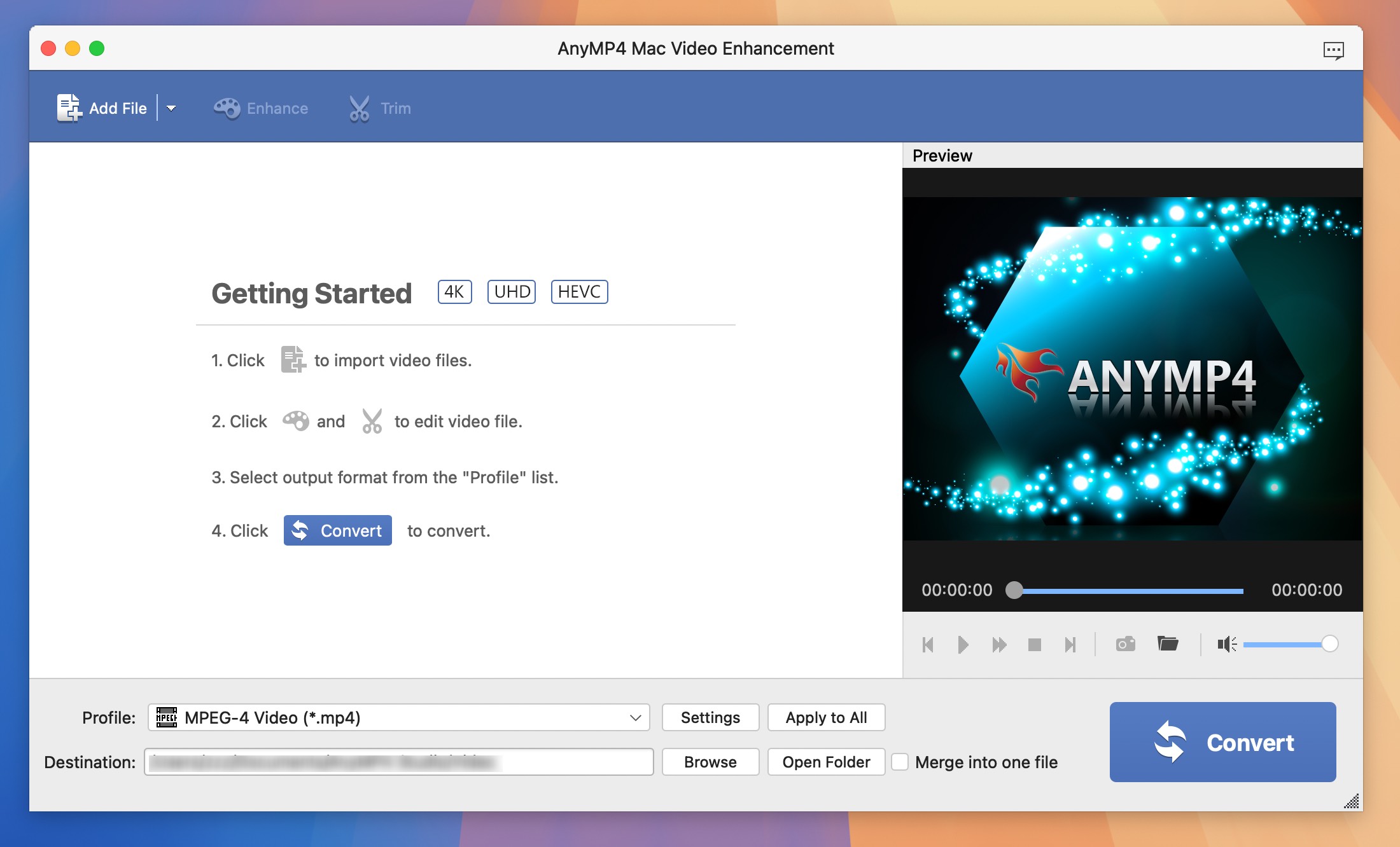 AnyMP4 Mac Video Enhancement for Mac v8.2.32 mac视频画质增强工具-1